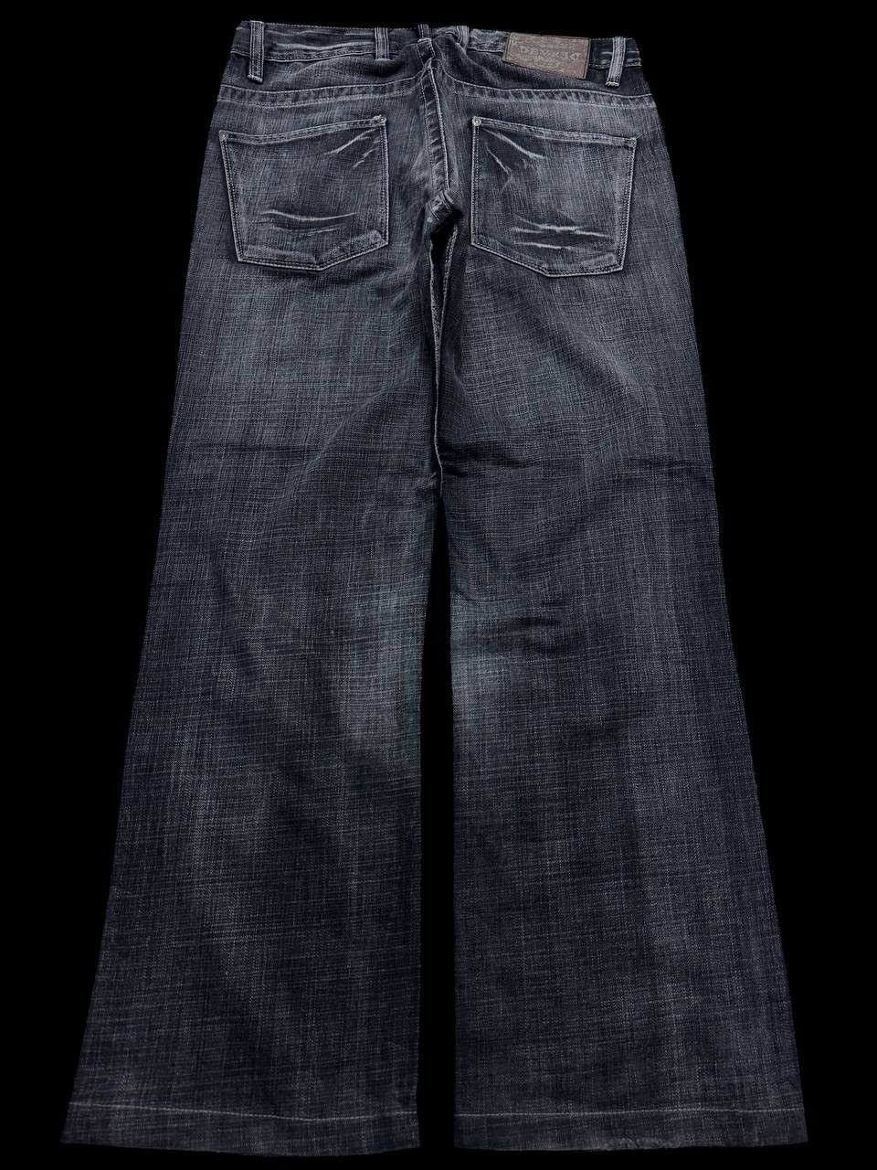 Japanese Brand FLARE 90s Style Devred Japanese Mudwash Distress Denim Jean Size US 33 - 1 Thumbnail