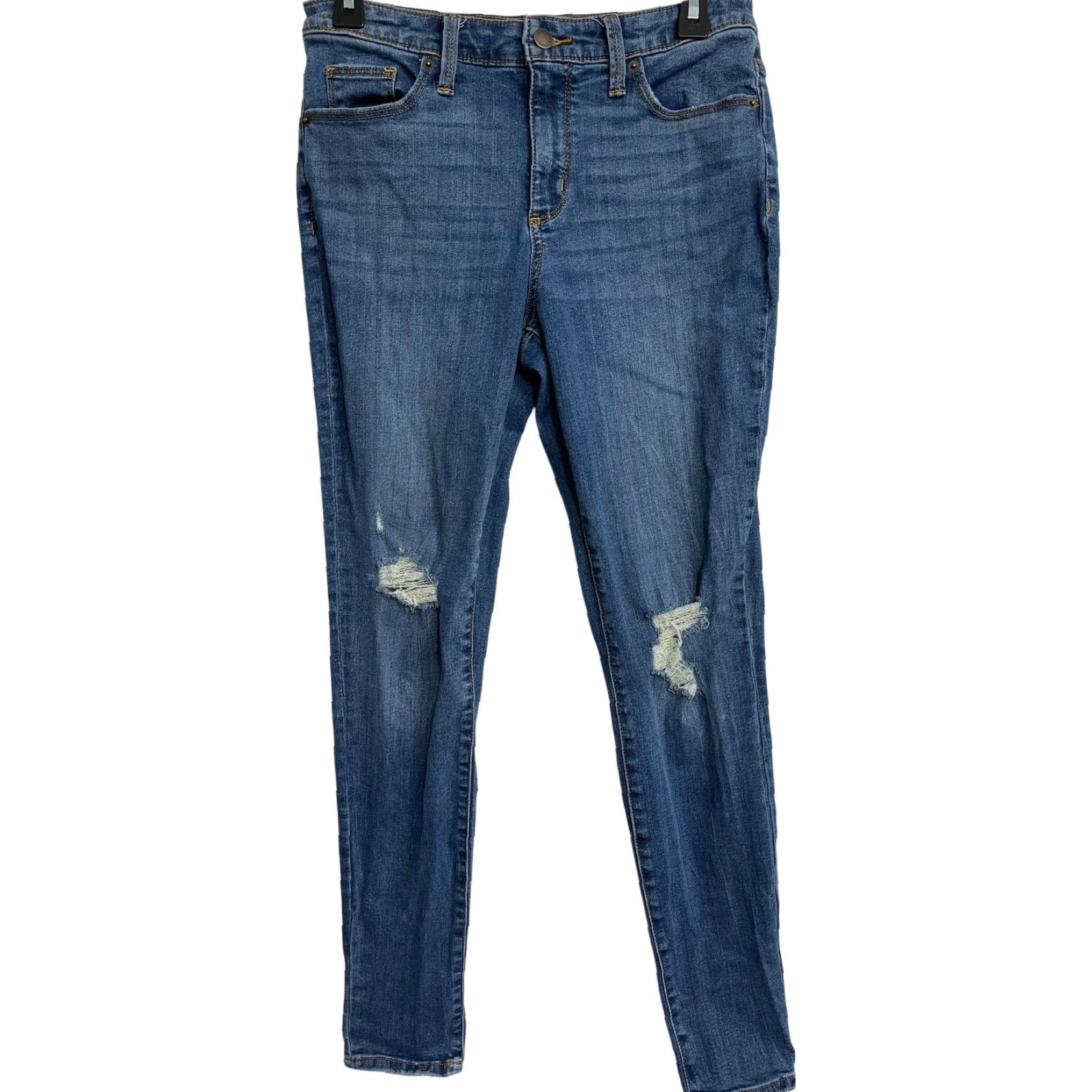 Vintage Universal Thread Jeans Womens Size 6 Denim High Rise Skinny 5-Pocket Pocketed Blue Dark Rise High Streetwear Grunge Minimalist Capsule Vintage No N/A Size 28" / US 6 / IT 42 - 2 Thumbnail