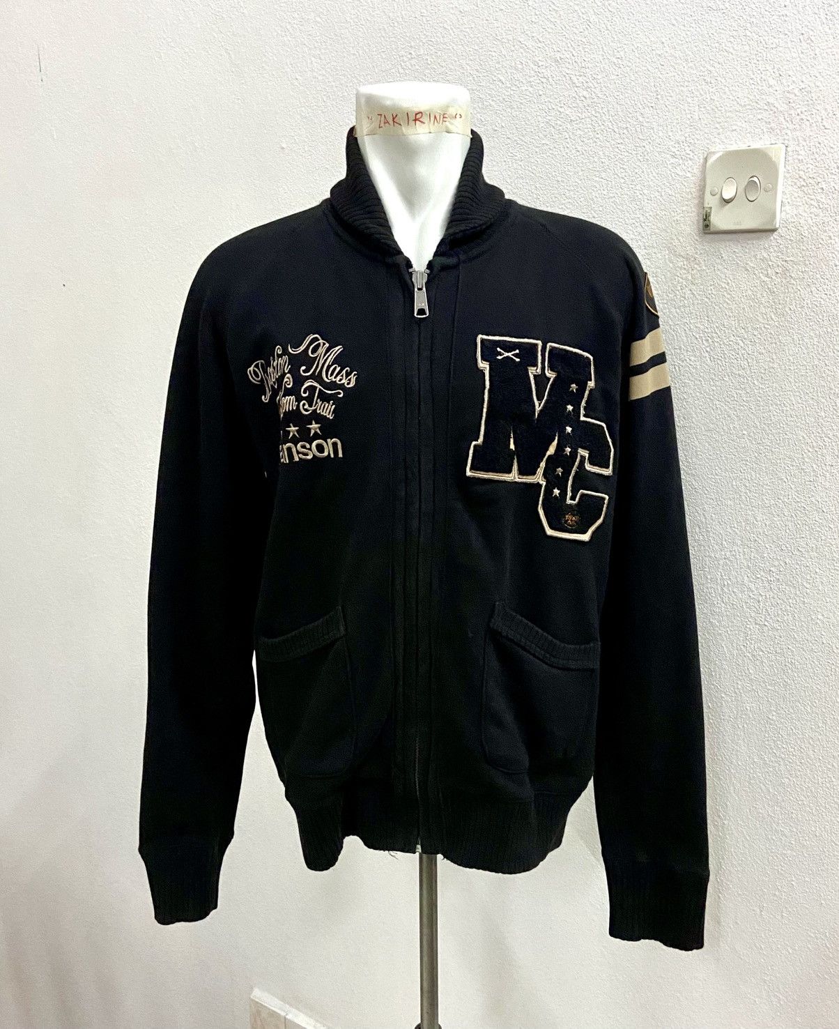 Vanson Leathers VANSON COTTON BOSTON MASS ZIPPER SWEATER Size US XL / EU 56 / 4 - 3 Thumbnail