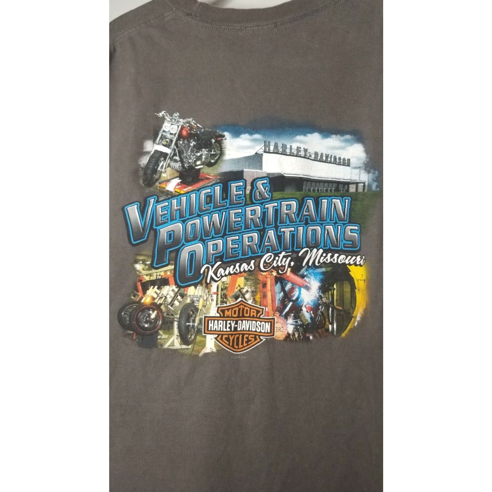 Harley Davidson Mens XL Legends Harley-Davidson Factory Tours T Shirt Kansas City Double Sided Shirt Mens XL Harley-Davidson T-Shirt Kansas City Double Sided Gray Size US XL / EU 56 / 4 - 3 Thumbnail