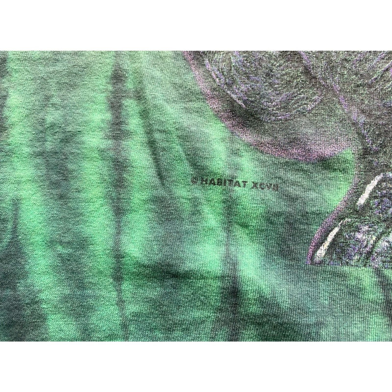 Gildan Gildan Shirt Mens XL Green Habitat Alligator Crocodile Tie Dye Double Sided AOP Short Sleeve Size US XL / EU 56 / 4 - 4 Thumbnail