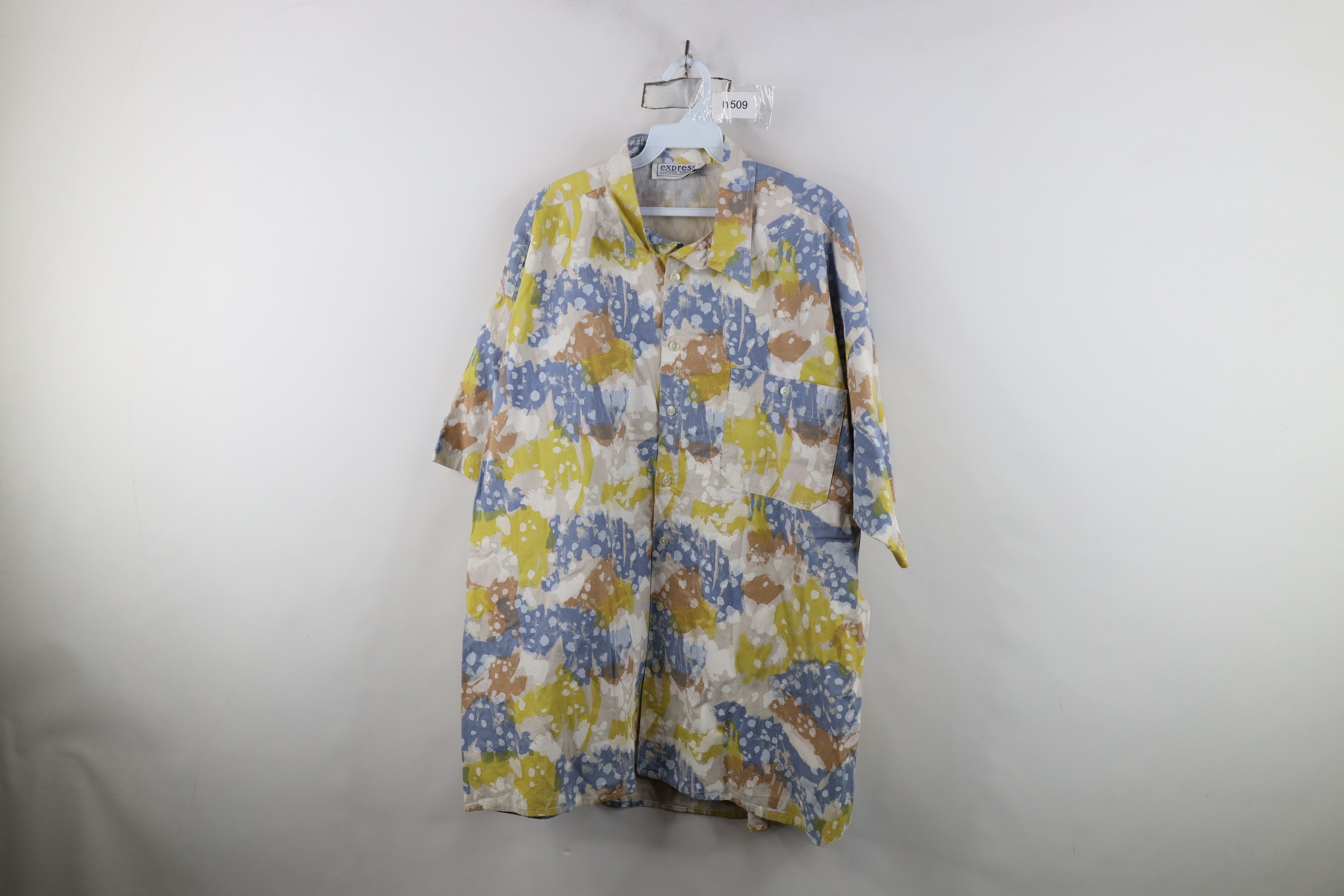 Vintage Vintage 90s Streetwear Splatter Short Sleeve Button Shirt Size US XL / EU 56 / 4 - 1 Thumbnail