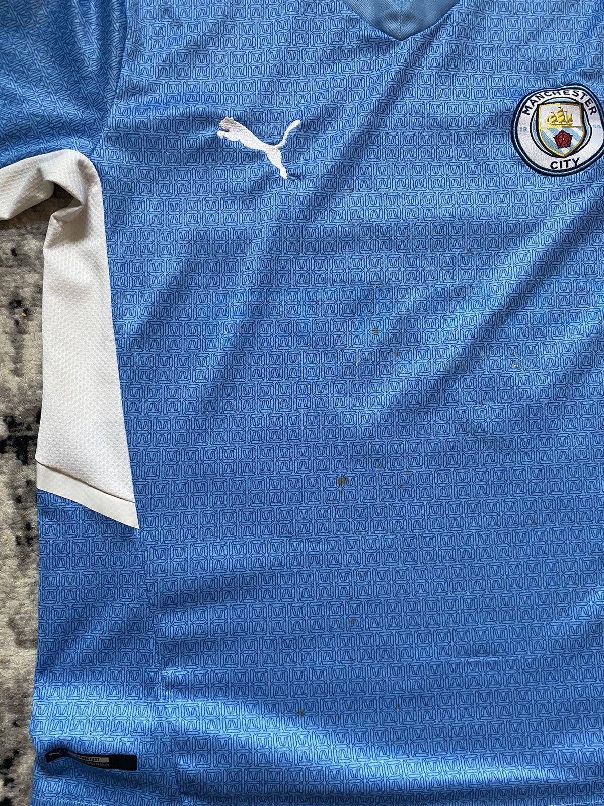 Puma × Vintage Manchester City De Bruyne Jersey Puma Blockcore First Kit Size US S / EU 44-46 / 1 - 6 Thumbnail