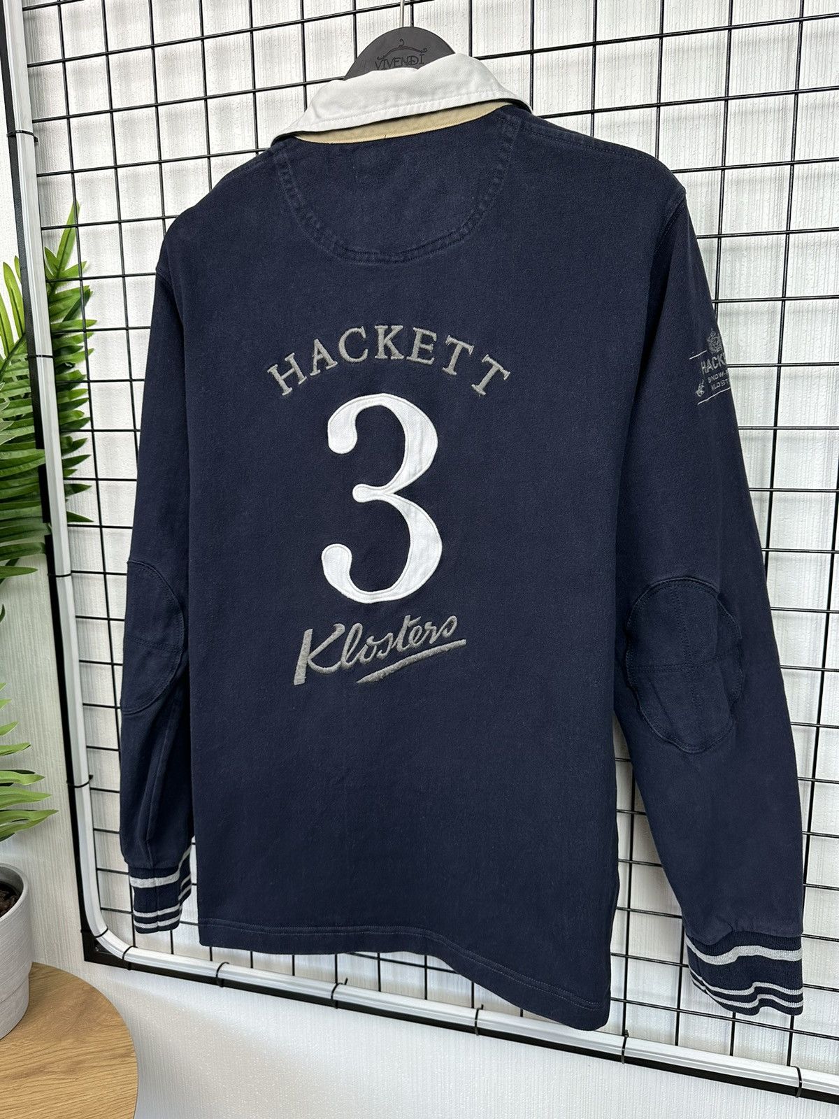 Hackett × Vintage Vintage Hackett London Snow polo team jersey #3 Men L Navy Size US L / EU 52-54 / 3 - 17 Thumbnail