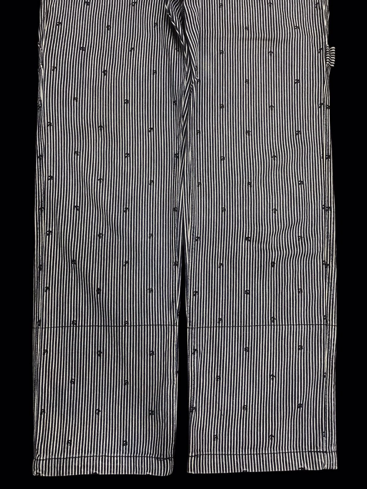 Japanese Brand BROWNY Anchor Embroidery Hickory Stripe Carpenter Pant F119 Size US 34 / EU 50 - 5 Thumbnail