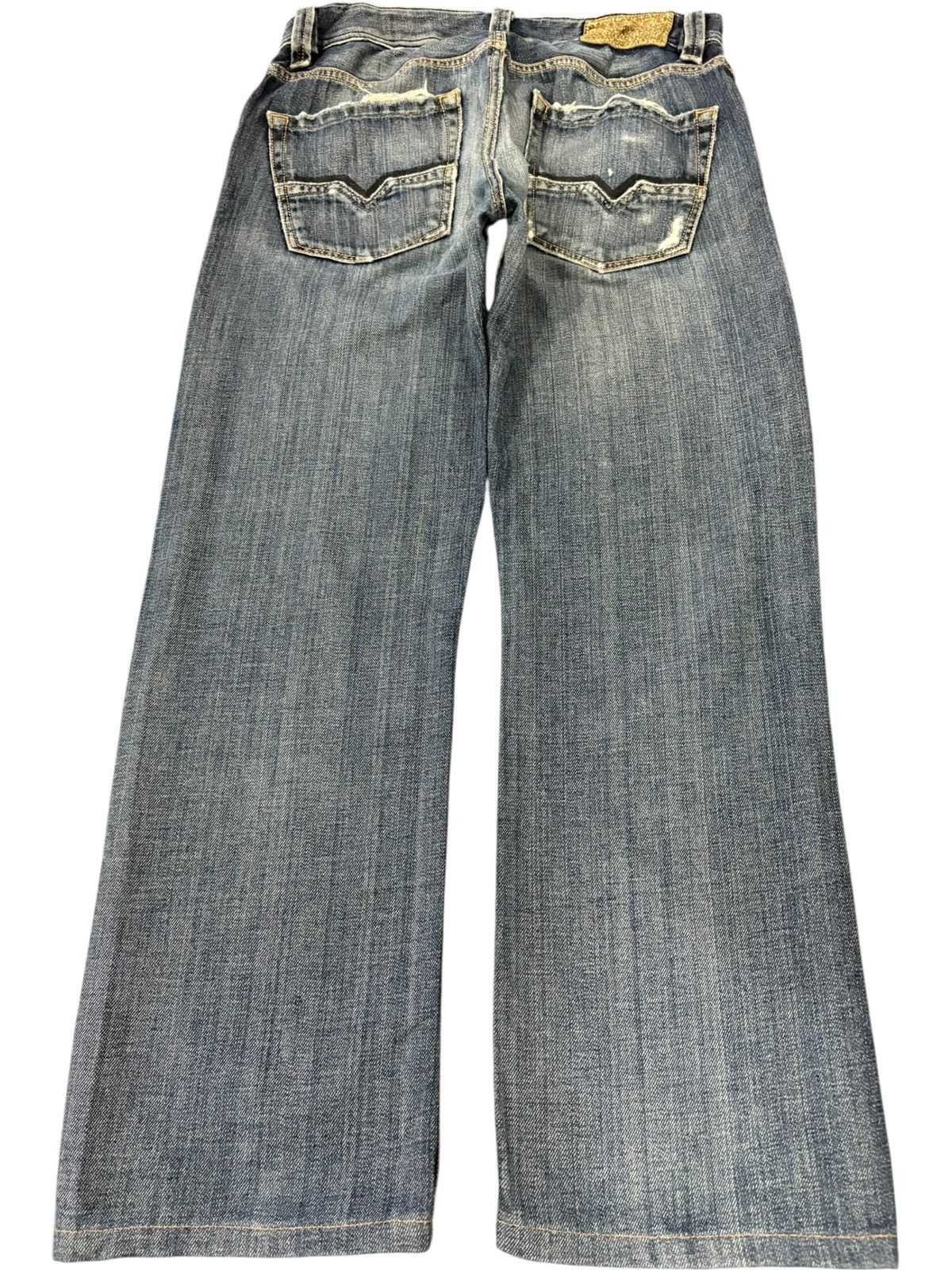 Diesel Vintage Diesel Larkee Blue Wash Distress Loose Jeans Size US 30 / EU 46 - 2 Thumbnail