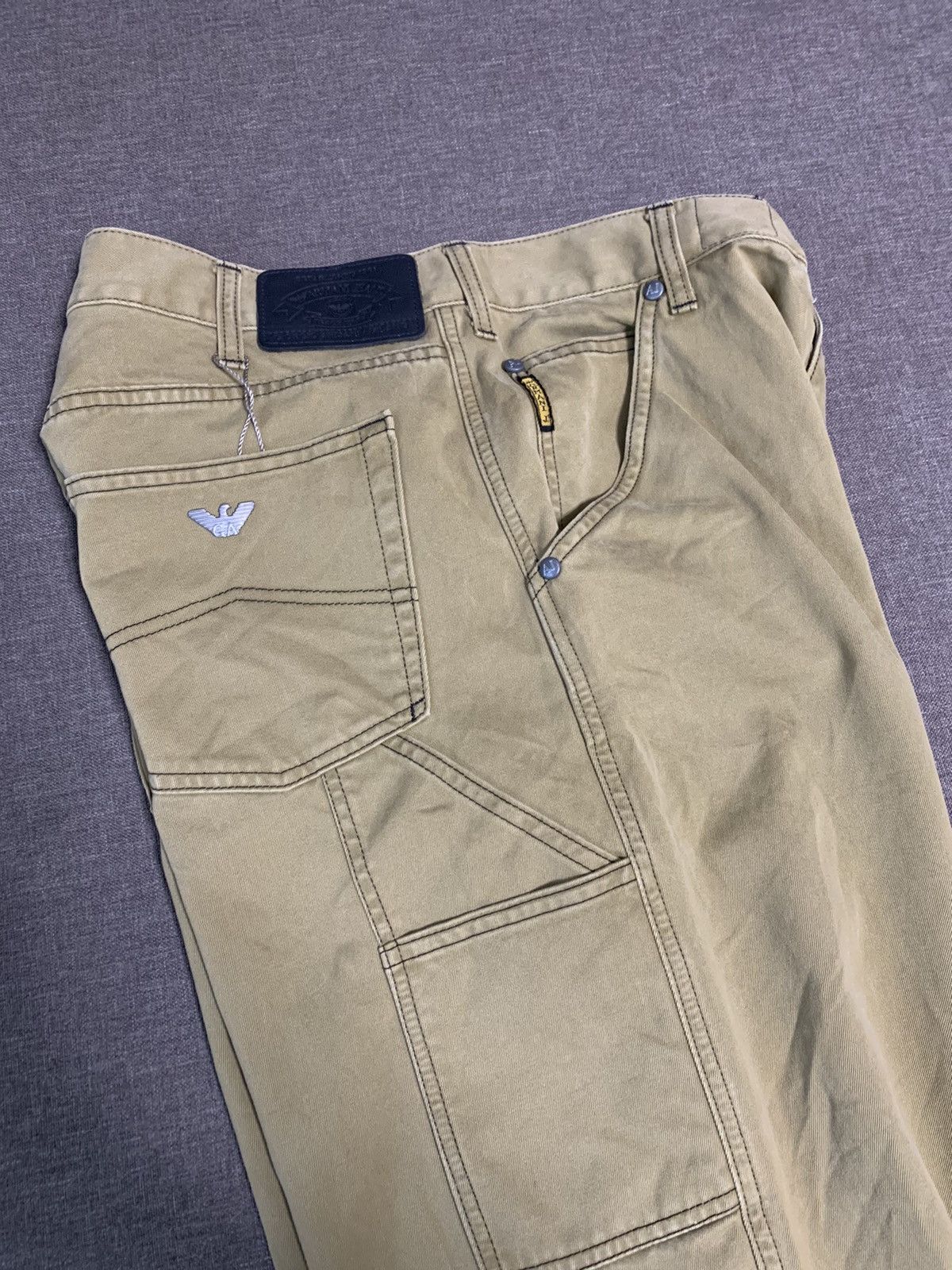 Armani Archive Armani Jeans Wide Baggy Carpenter Work Jeans Size US 34 / EU 50 - 13 Thumbnail
