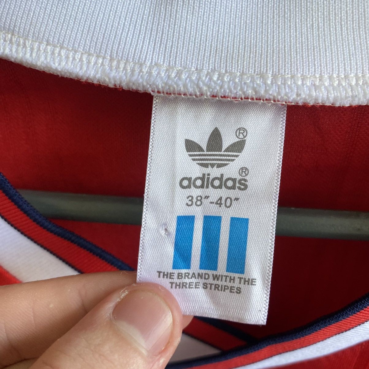Adidas Vintage RARE Adidas FC Arcenal 1986 JVC home soccer jersey Size US M / EU 48-50 / 2 - 8 Thumbnail