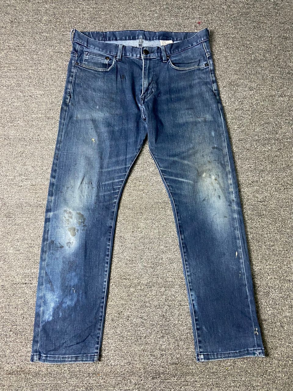H&M × Japanese Brand × Vintage H&M Slim Low Waist Distressed Denim Jeans (131) Size US 33 - 1 Thumbnail