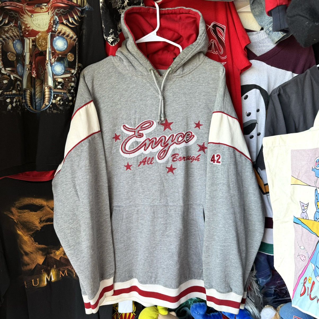ENYCE Baggy Y2K Oversized Varsity Hoodie Skater Hiphop