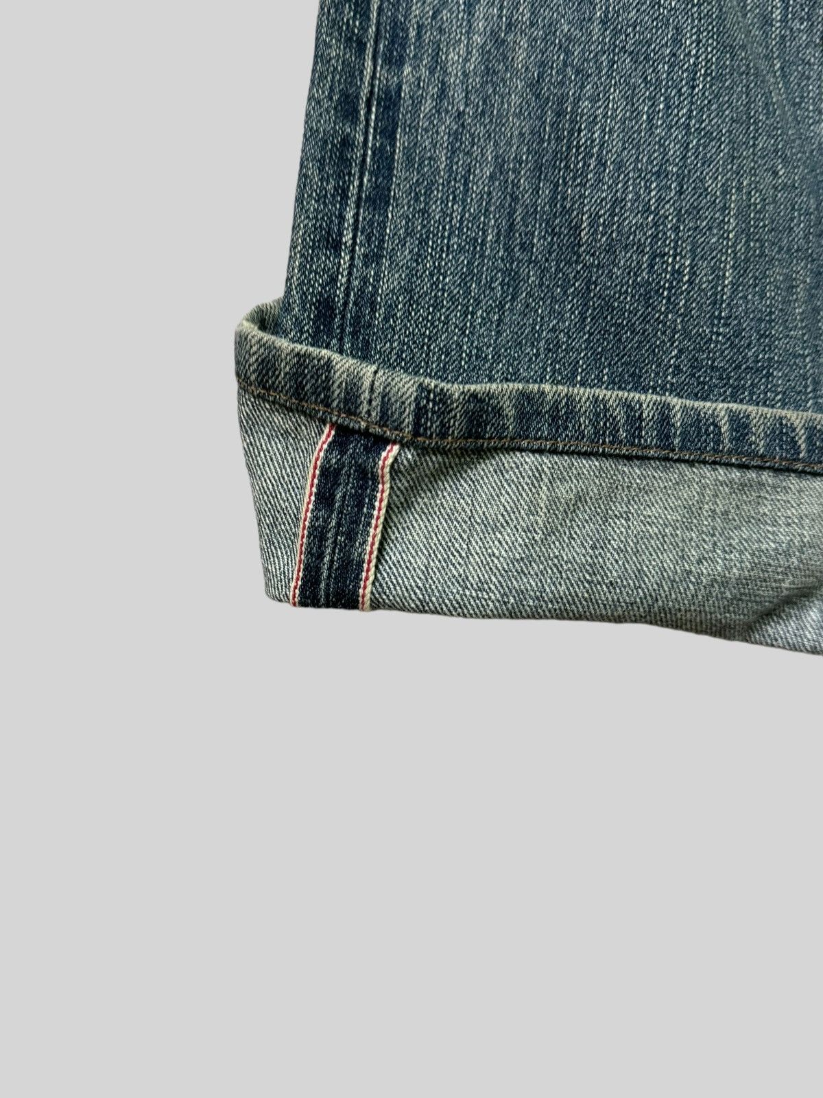 Edwin × Japanese Brand Vintage Japanese Edwin 505Bxx Selvedge Distressed Jeans Size US 33 - 7 Thumbnail
