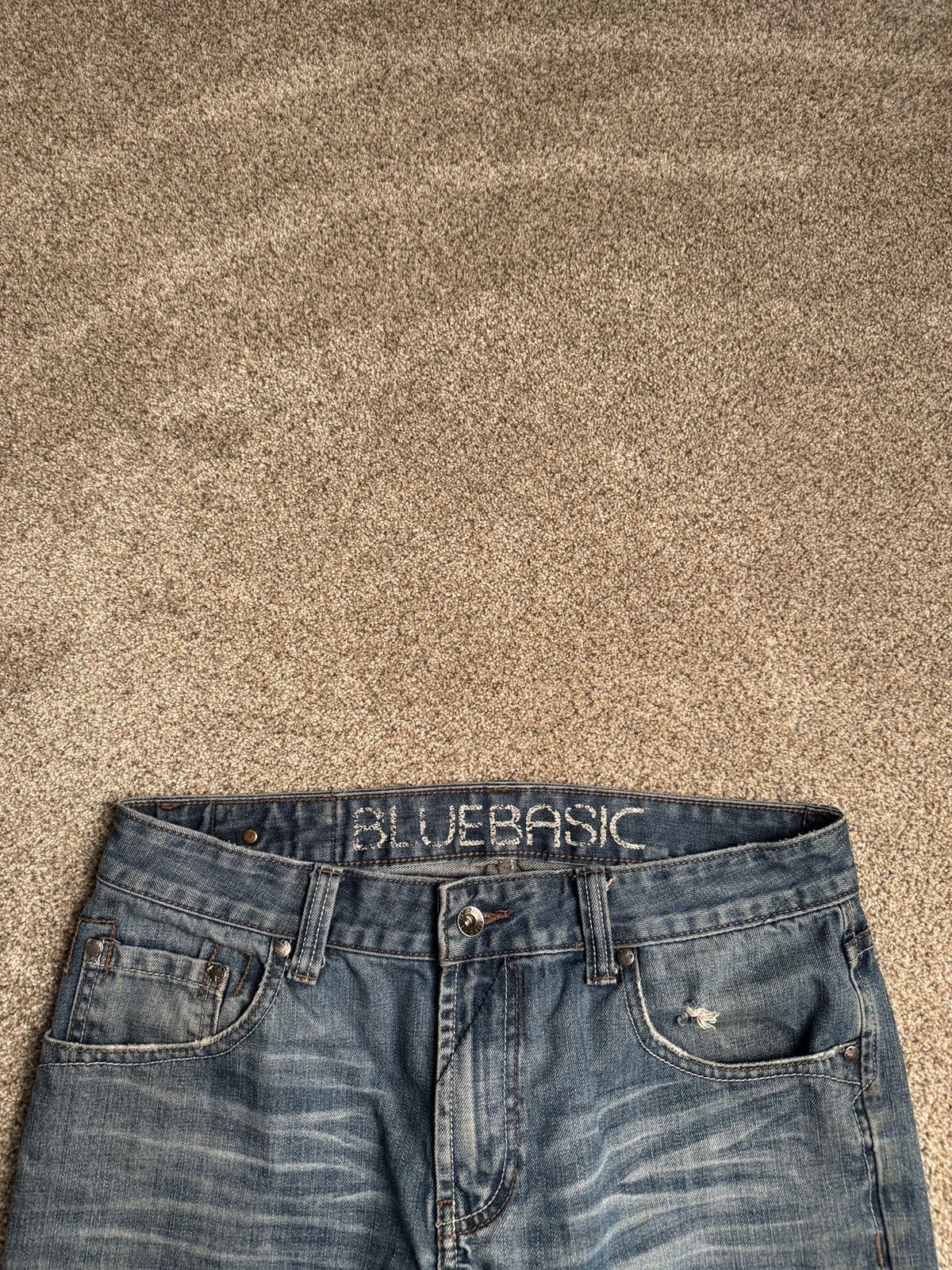 Other BLUEBASIC “HOOK STITCH” STRAIGHT LEG MUD WASH DENIM Size US 32 / EU 48 - 5 Thumbnail