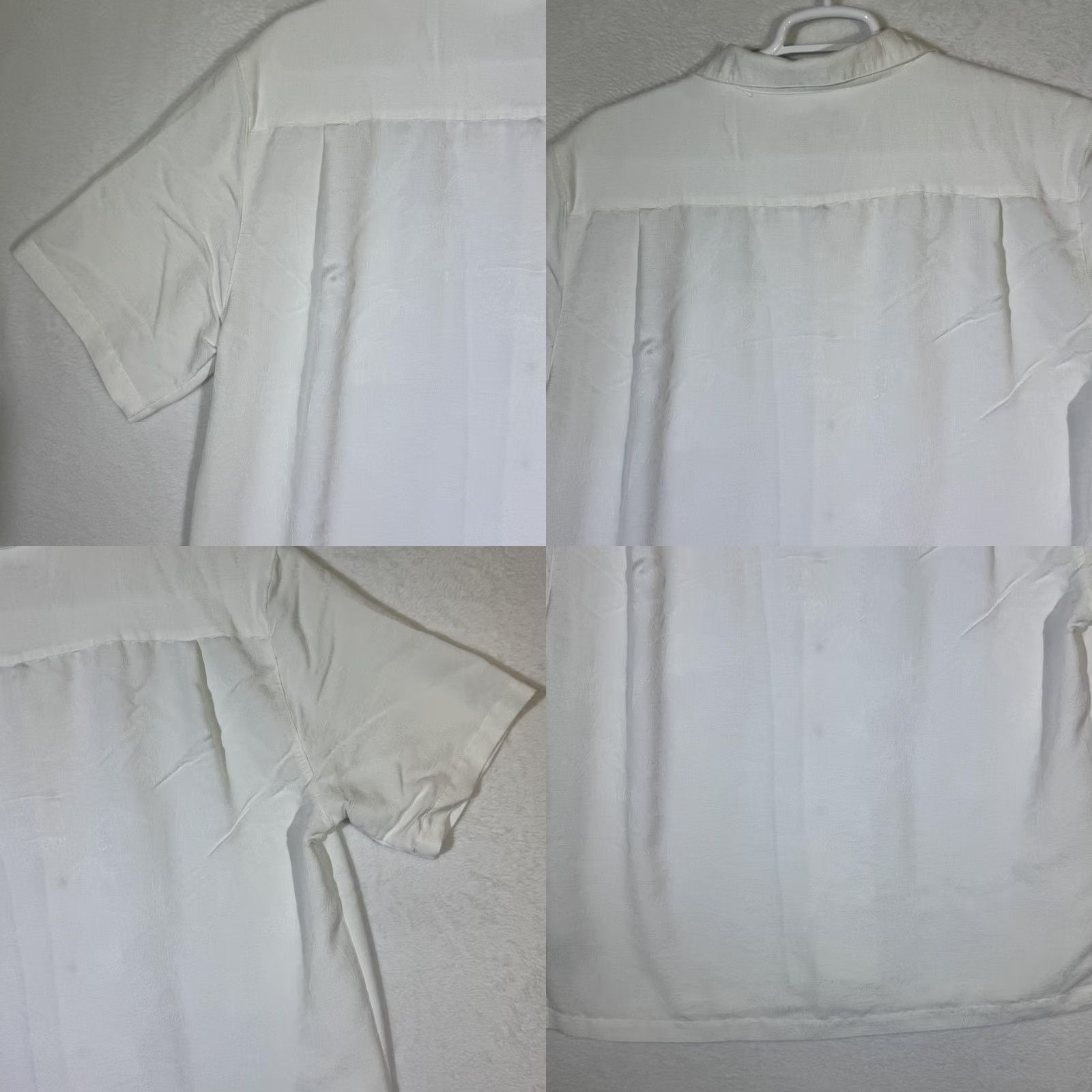 Vintage Caribbean Joe Shirt Mens XL White Camp Cuban Collar Button Front Pocket Jacquard Size US XL / EU 56 / 4 - 8 Thumbnail