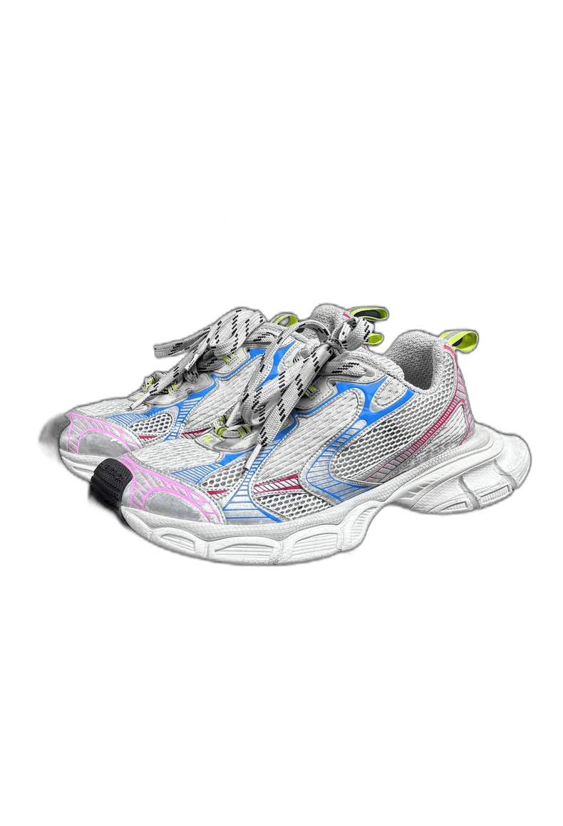 Balenciaga Balenciaga 3xl Rainbow Color White Red Blue Low-Top Sneaker Size US 10 / EU 43 - 1 Thumbnail