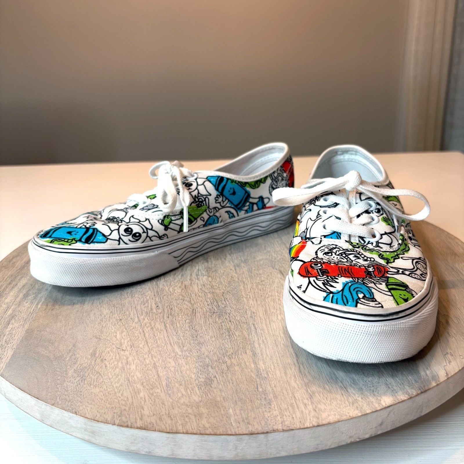 Vans Vans X Crayola Women’s Size 7.5 White Graphic Skate Sneakers Size US 7.5 / IT 37.5 - 3 Thumbnail
