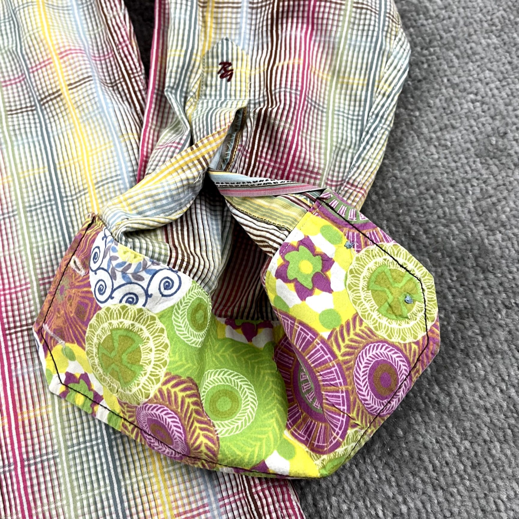Robert Graham VINTAGE Robert Graham Shirt Men Medium Striped Abstract Disco Flip Cuff Button-Up Casual Formal Preppy Size US M / EU 48-50 / 2 - 4 Thumbnail