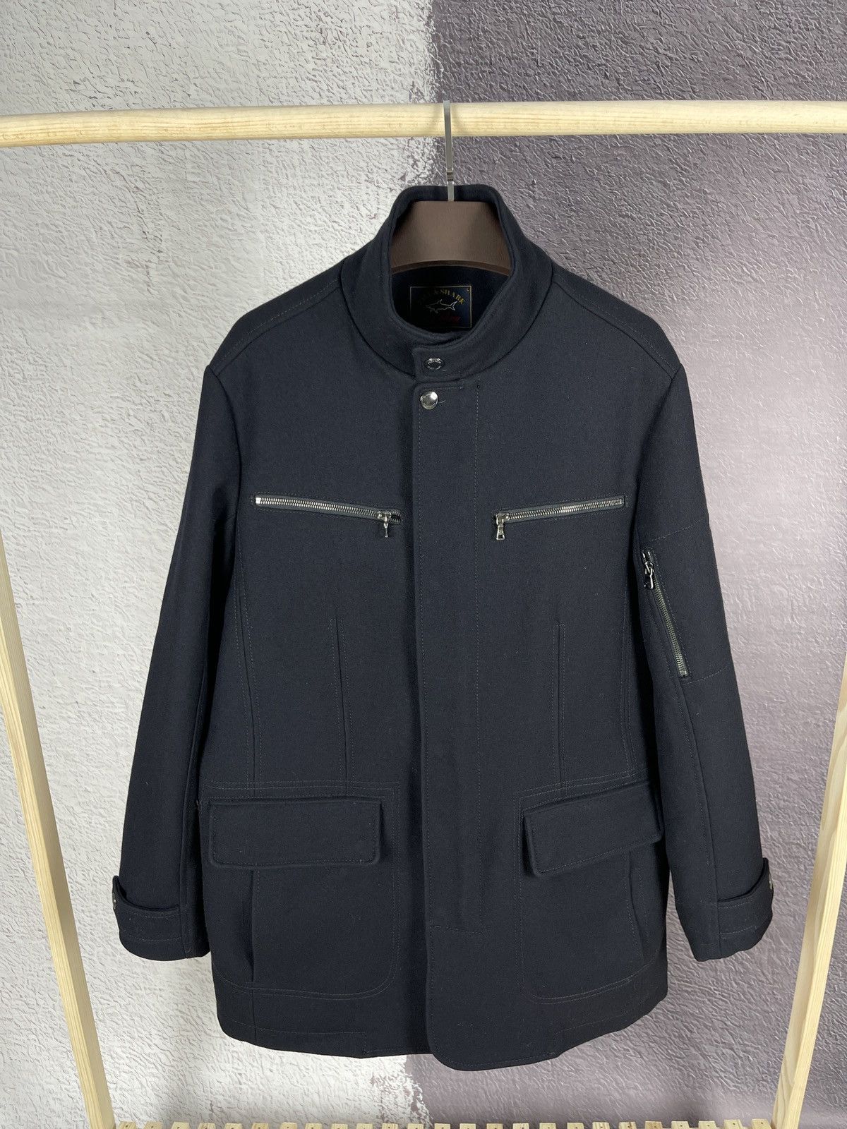 Paul & Shark Paul & Shark wool single-breasted coat zipper pockets Size US L / EU 52-54 / 3 - 2 Thumbnail