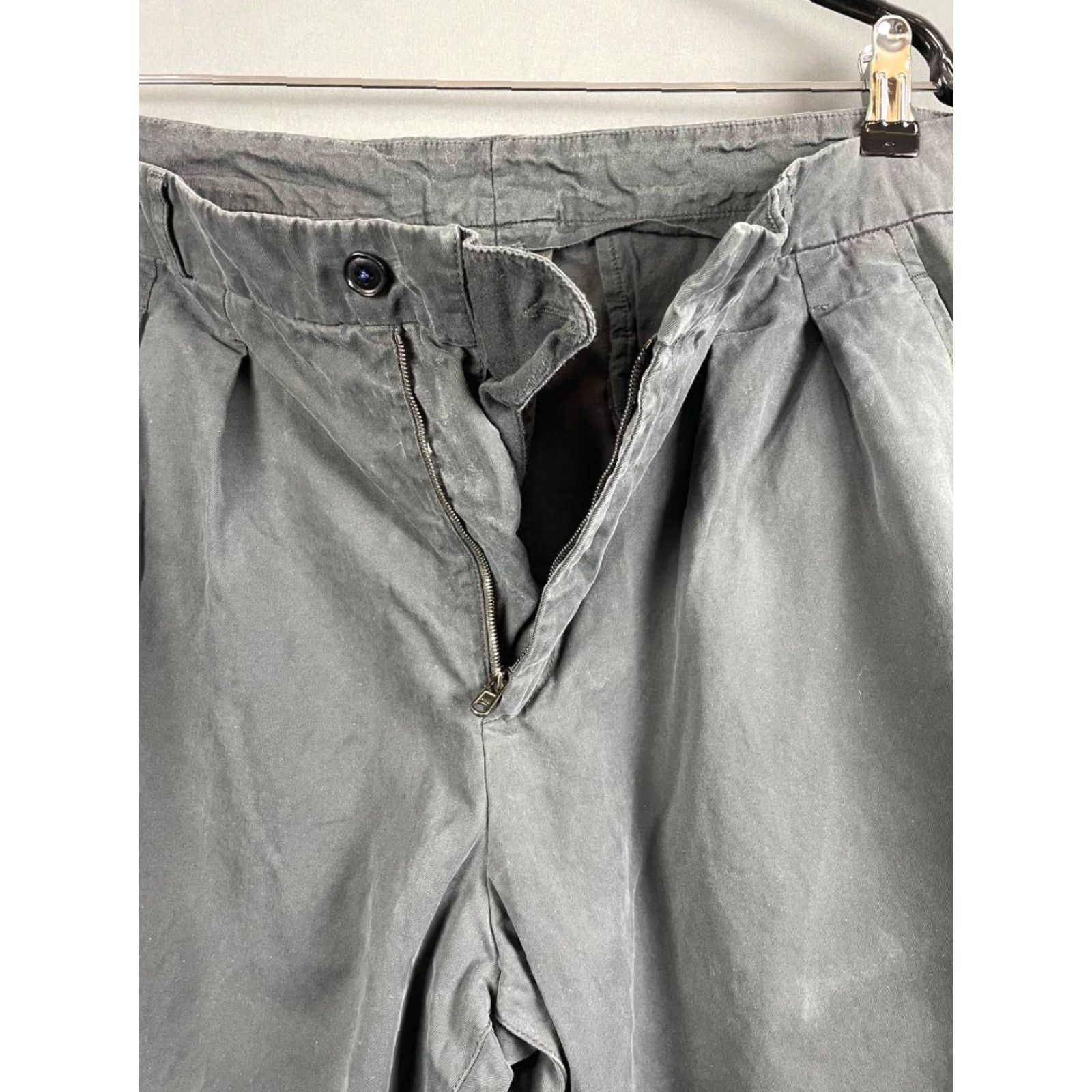 Margaret Howell Margaret Howell Pants Men Casual Gray Cotton Flared Leg L Size Regular Waist 33 Inseam 28 Modern Classic Belt Loop Front Flat Front Size US 33 - 7 Thumbnail