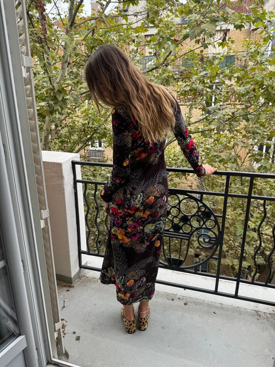 Designer × Jean Paul Gaultier × Vintage SS2004 Jean Paul Gaultier Flower Distinct Italian Dress Size S / US 4 / IT 40 - 4 Thumbnail