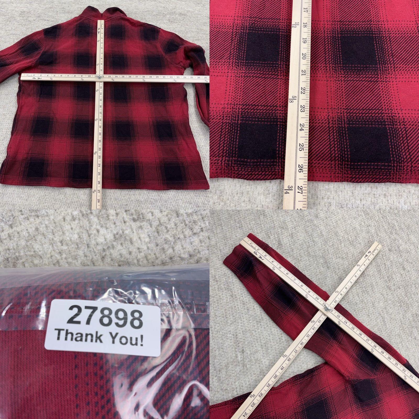 Polo Ralph Lauren Polo Ralph Lauren Sweater Men XL Red Plaid 1/4 Zip Pullover Knitted Knit Mock Neck Zipper Size US XL / EU 56 / 4 - 8 Thumbnail