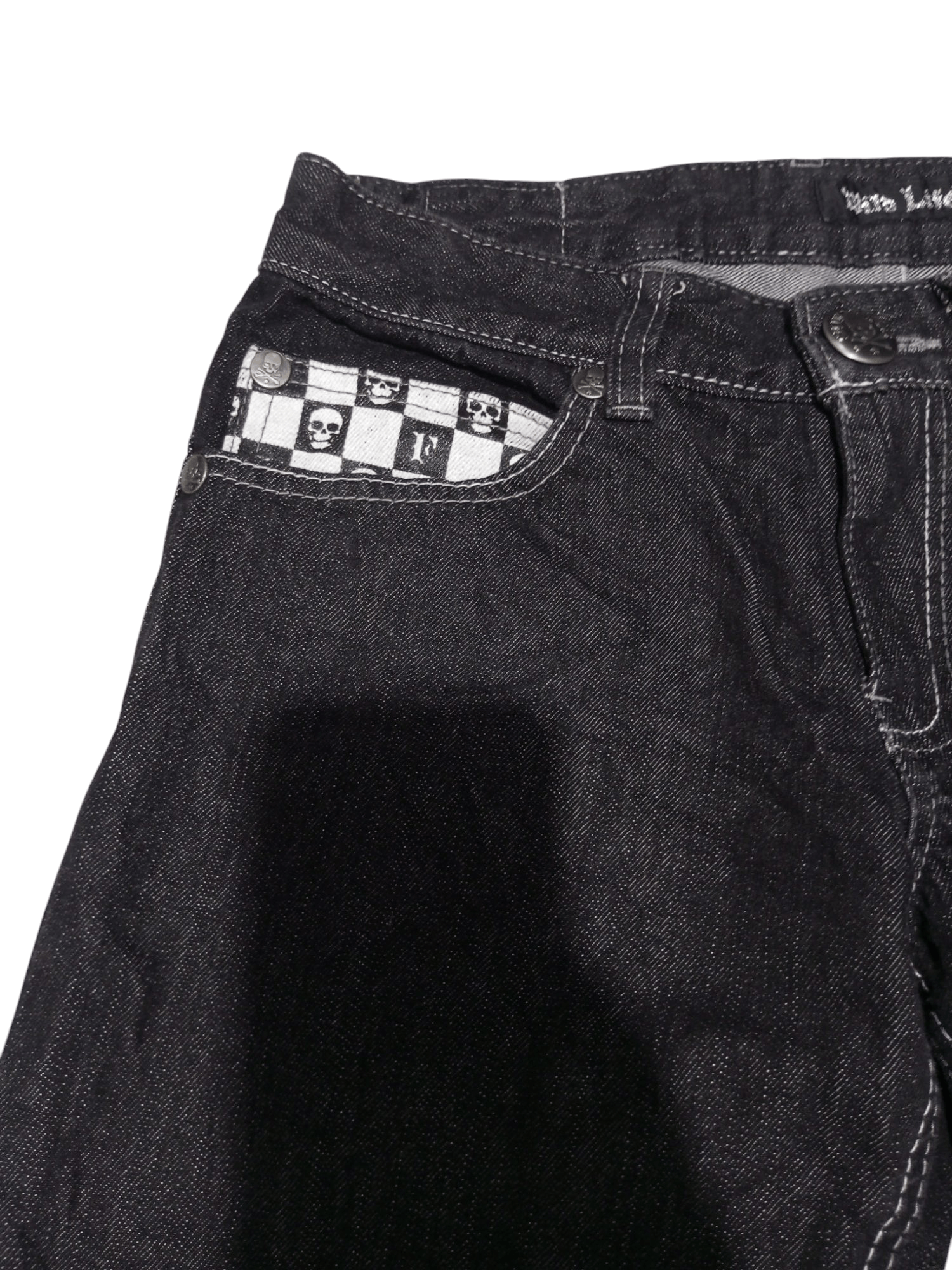 Hysteric Glamour Vintage mild life sklulls bones punk denim pants Size US 29 - 3 Thumbnail