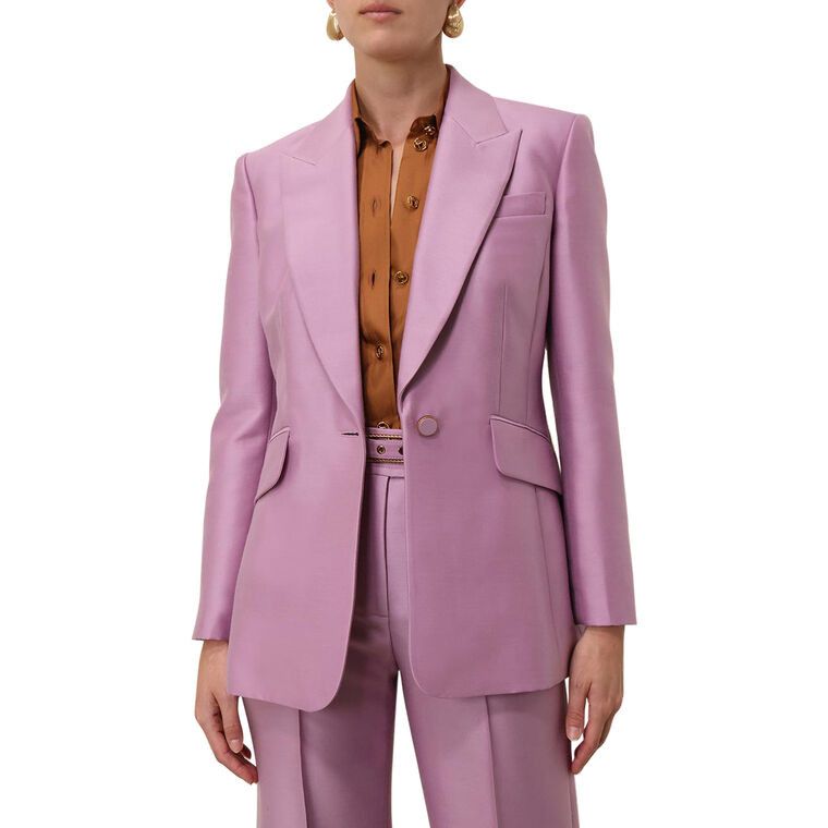 Zimmermann oc11z0825 Illustration Tailored Jacket in Lilac Size XS / US 0-2 / IT 36-38 - 2 Thumbnail