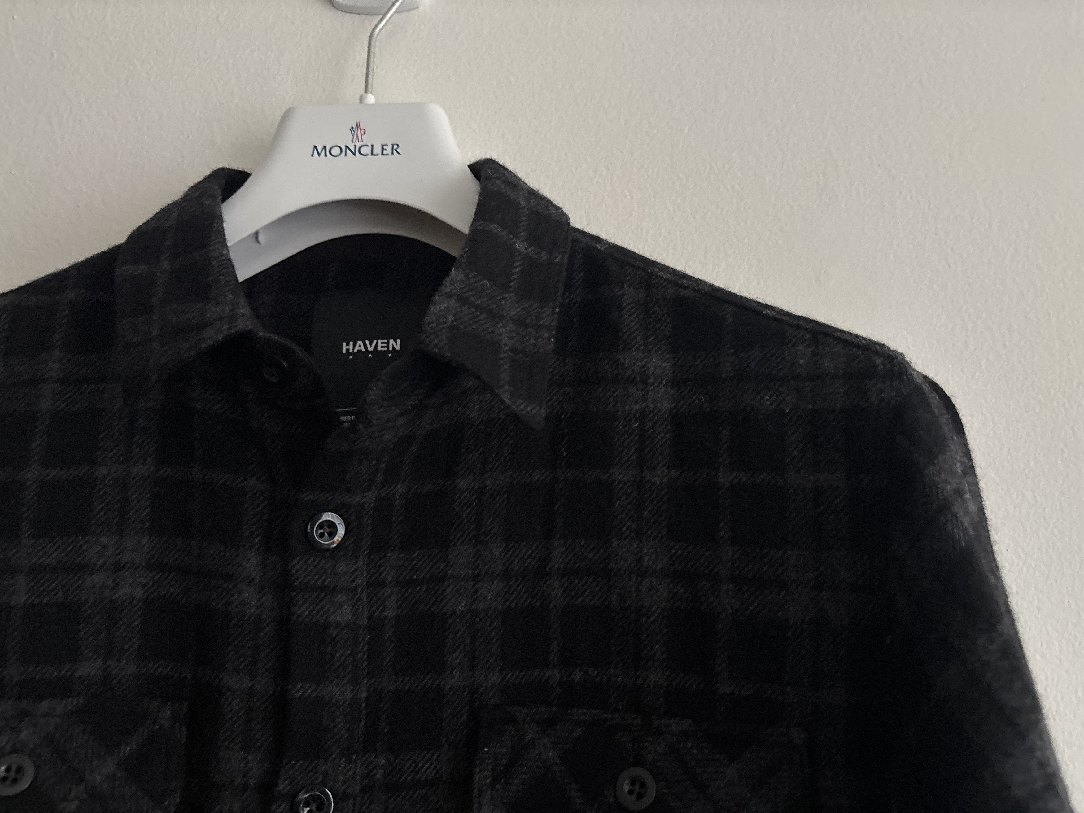 Haven $435 Black Grey Plaid Wool Overshirt/ Shirt Jacket Japan Size US M / EU 48-50 / 2 - 3 Thumbnail