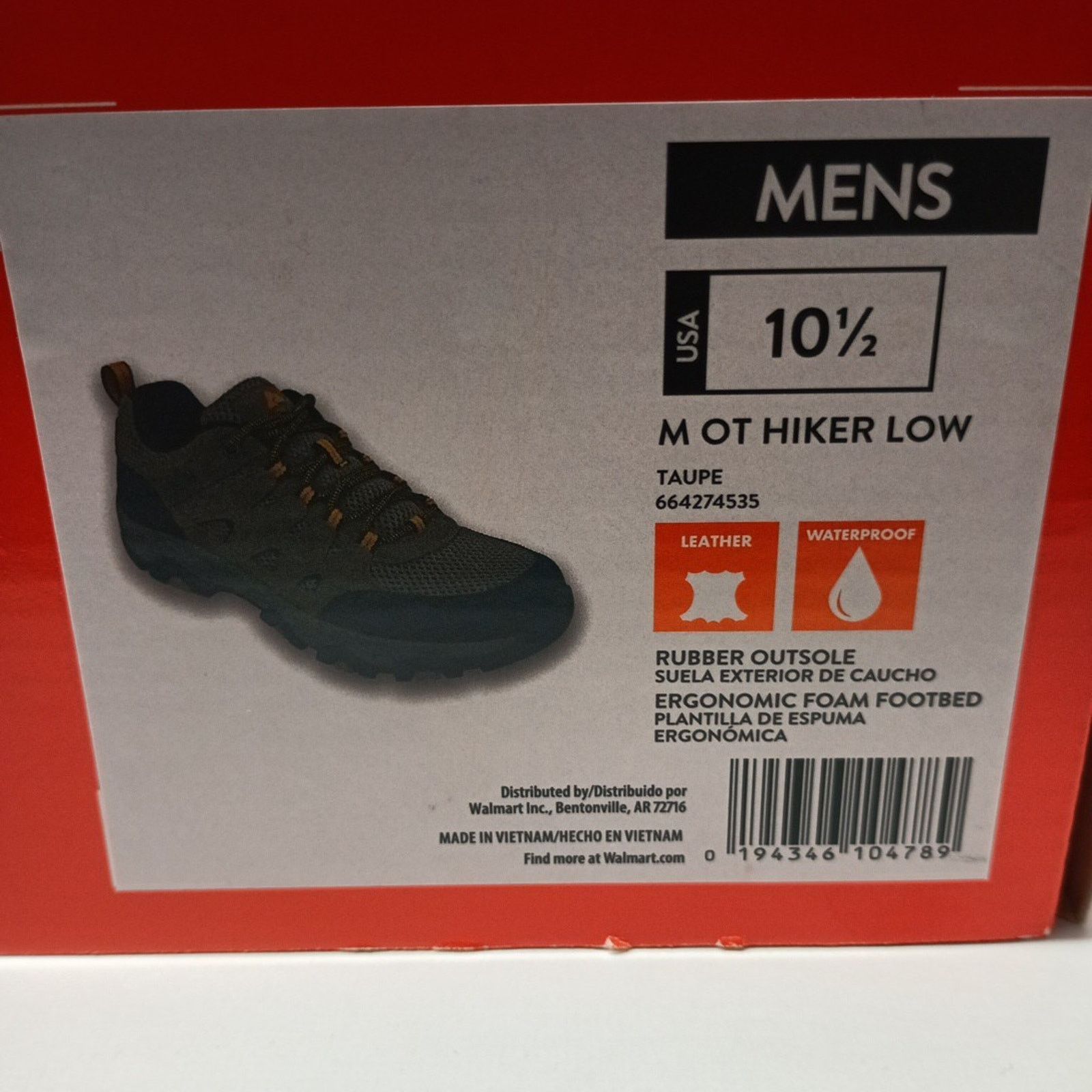 Other Ozark Trail Men Hiking Shoes Sz 10.5 Low Hiker Taupe Leather Size US 10.5 / EU 43-44 - 7 Thumbnail