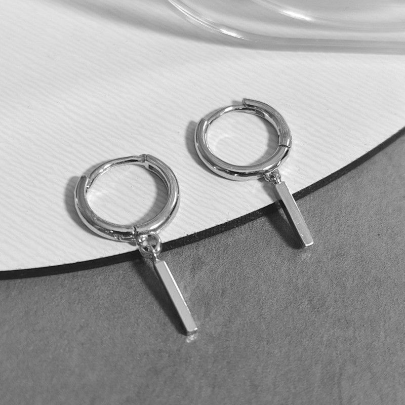 Jewelry × Sterling Silver One pairs Retro Earrings Gothic Punk Chrome Jewelry Spike Size ONE SIZE - 4 Thumbnail