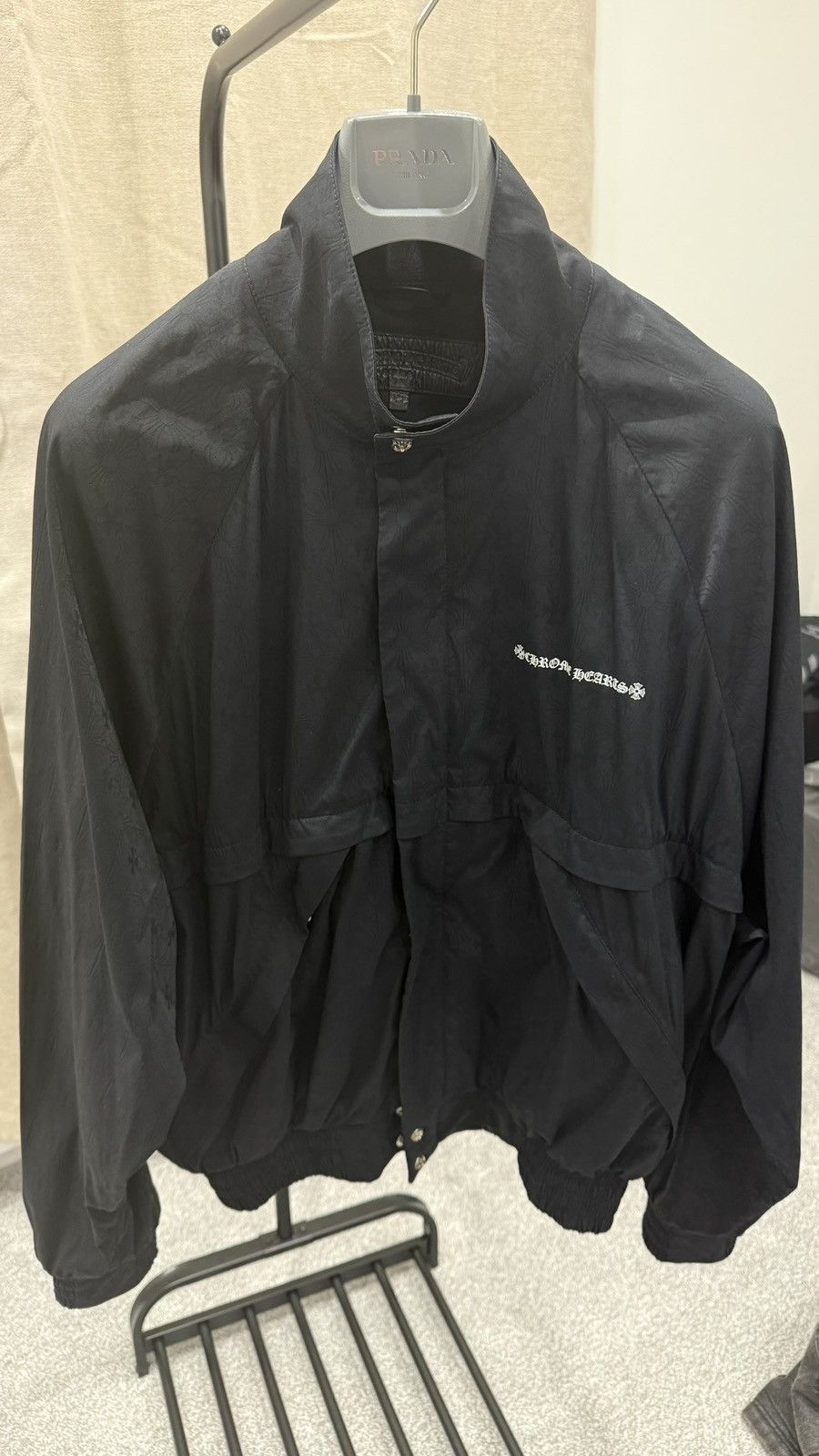 Chrome Hearts Chrome Hearts Tonal Print Lightweight Windbreaker Cropped Size US XL / EU 56 / 4 - 2 Thumbnail