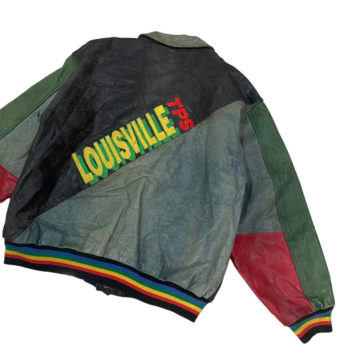 Louisville Slugger 🔥Vintage 90s Louisville Varsity Leather Jacket Size US L / EU 52-54 / 3 - 12 Thumbnail