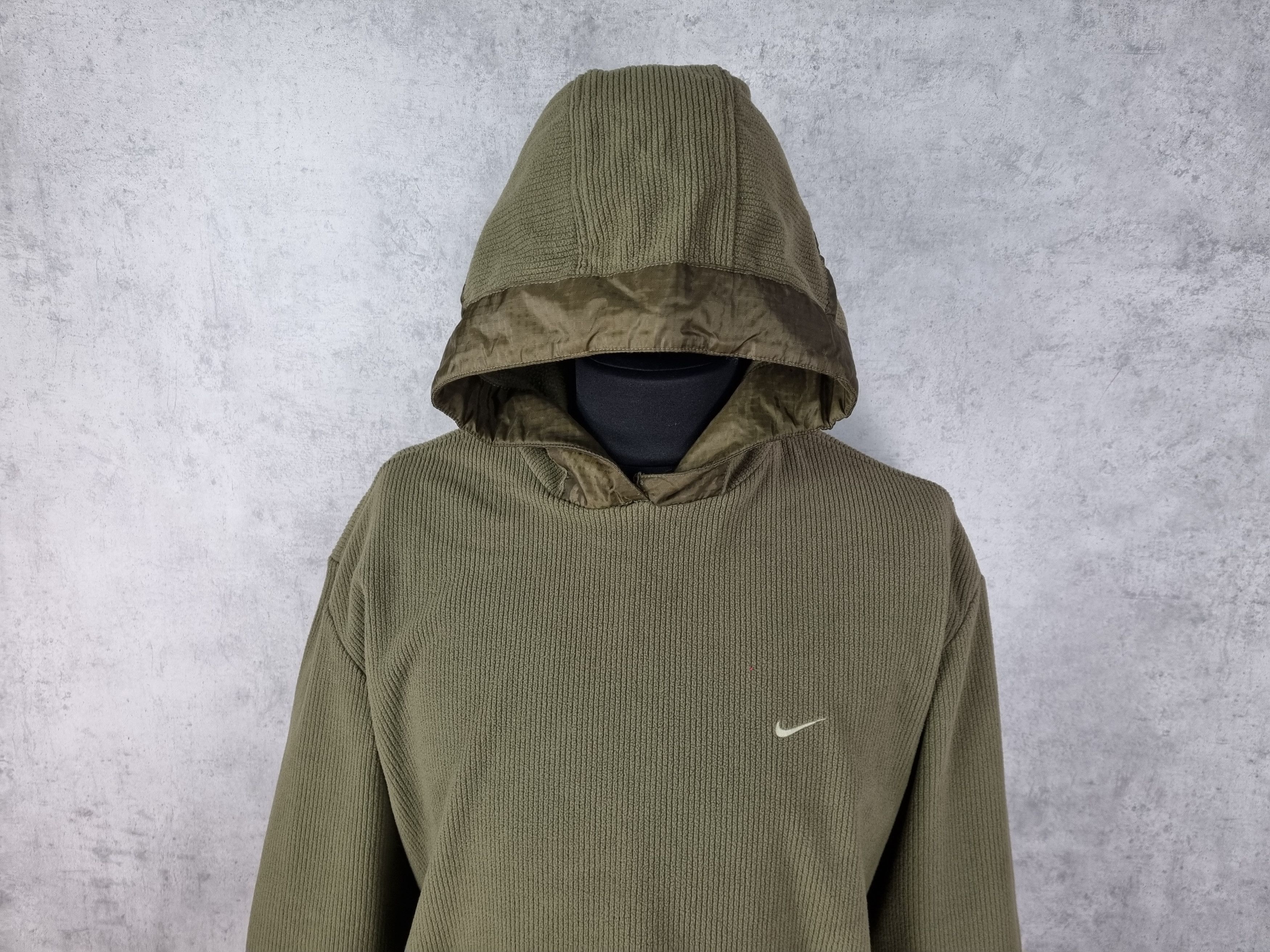 Nike × Vintage Vintage NIKE Small Swoosh Fleece Hoodie Travis Scott style Size US L / EU 52-54 / 3 - 8 Thumbnail