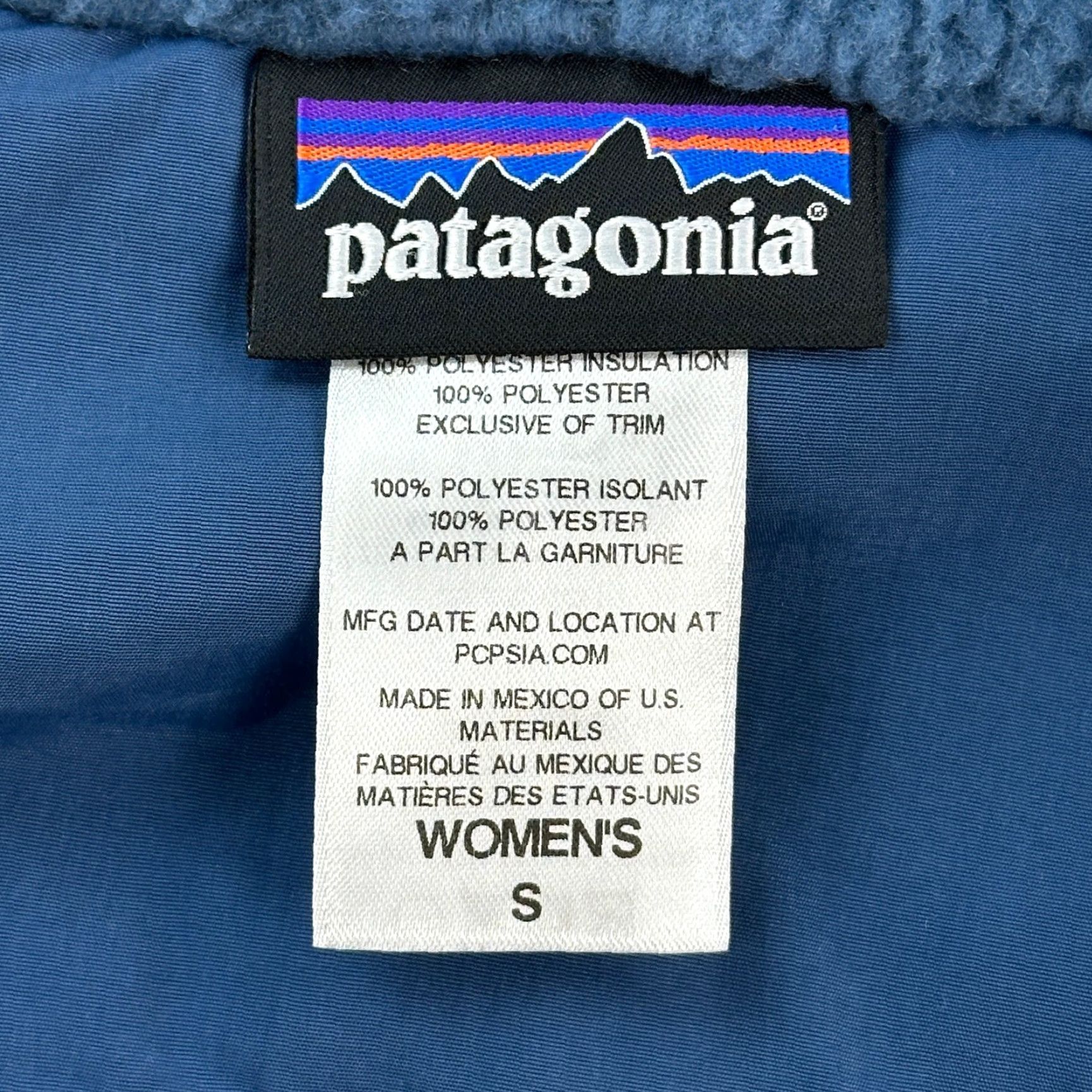 Patagonia Patagonia Vest Women’s Small Deep Pile Fleece Full Zip Hiking 23081 Blue Solid Outdoor Retro All Seasons Regular Jacket Womens Redo Size S / US 4 / IT 40 - 4 Thumbnail
