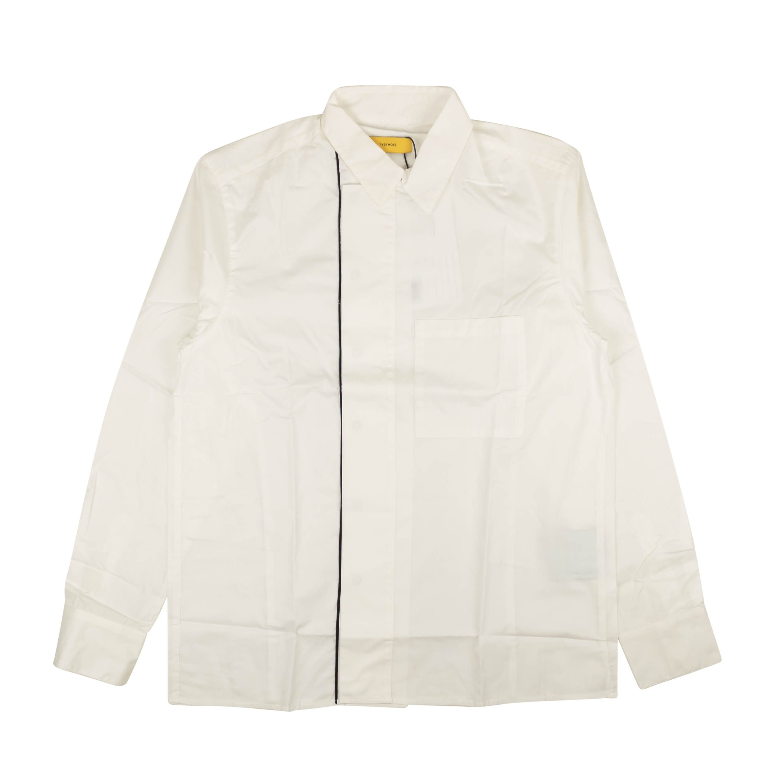 image of Pyer Moss White Snap Long Sleeve Button Down Shirt Size M, Men's