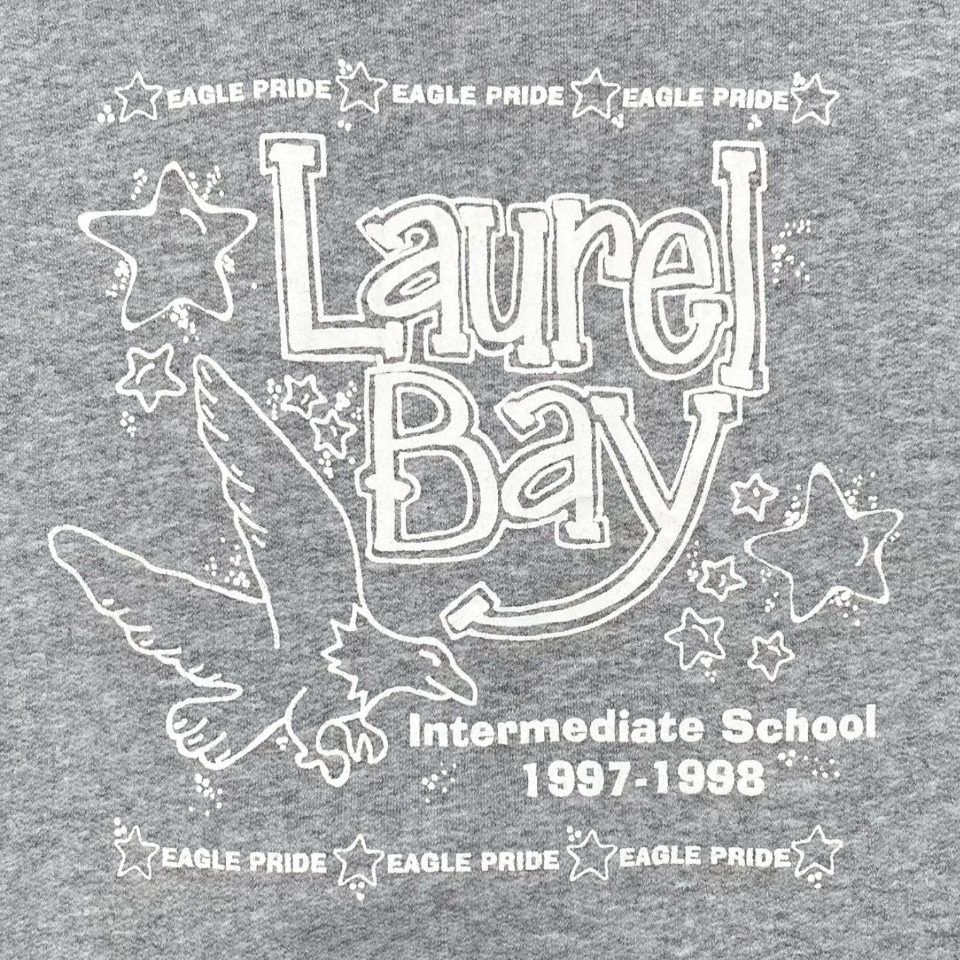 Hanes Vintage Hanes LAUREL BAY Souvenir Graphic Crewneck Sweatshirt Large XL Mens Grey Crewneck Graphic Spellout Front 1998 90s AZ237 Size US L / EU 52-54 / 3 - 2 Thumbnail