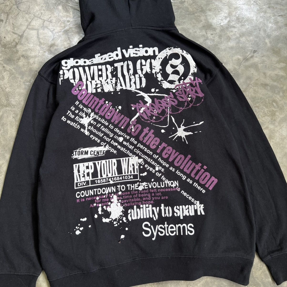 KMRii 2000s Time Step Vkei Style Poem Fur Zip Hoodie Size US XL / EU 56 / 4 - 4 Thumbnail