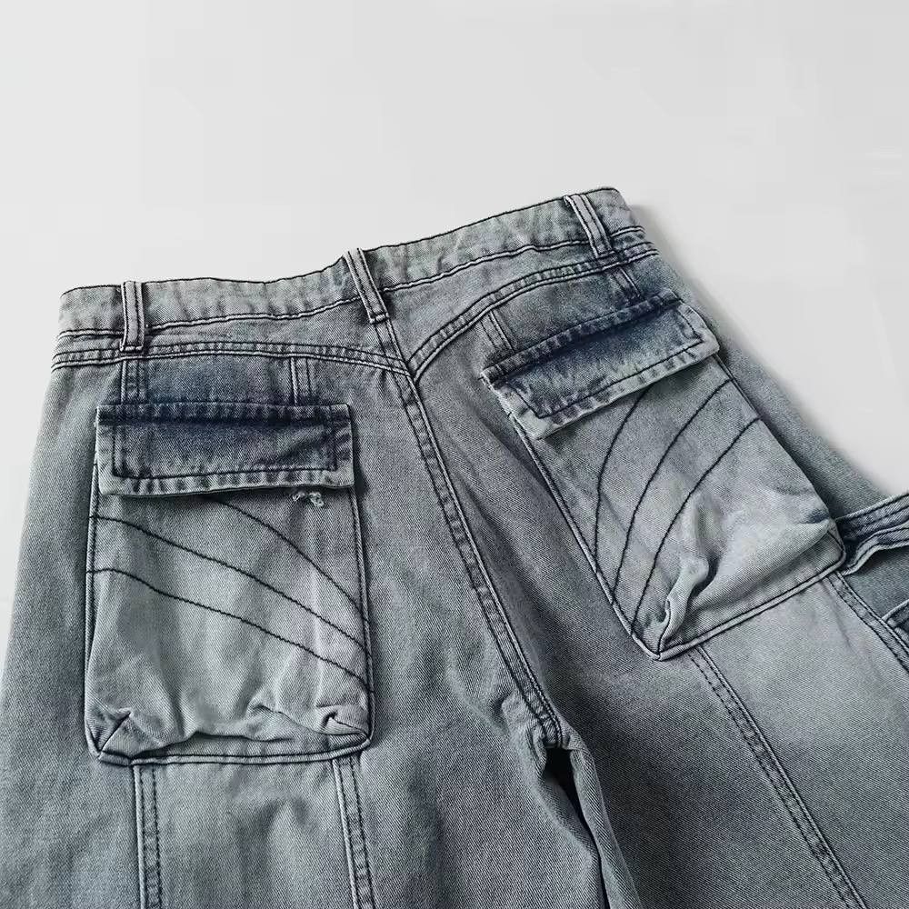 Japanese Brand × Vintage vintage baggy jeans with frayed holes. Size US 36 / EU 52 - 4 Thumbnail