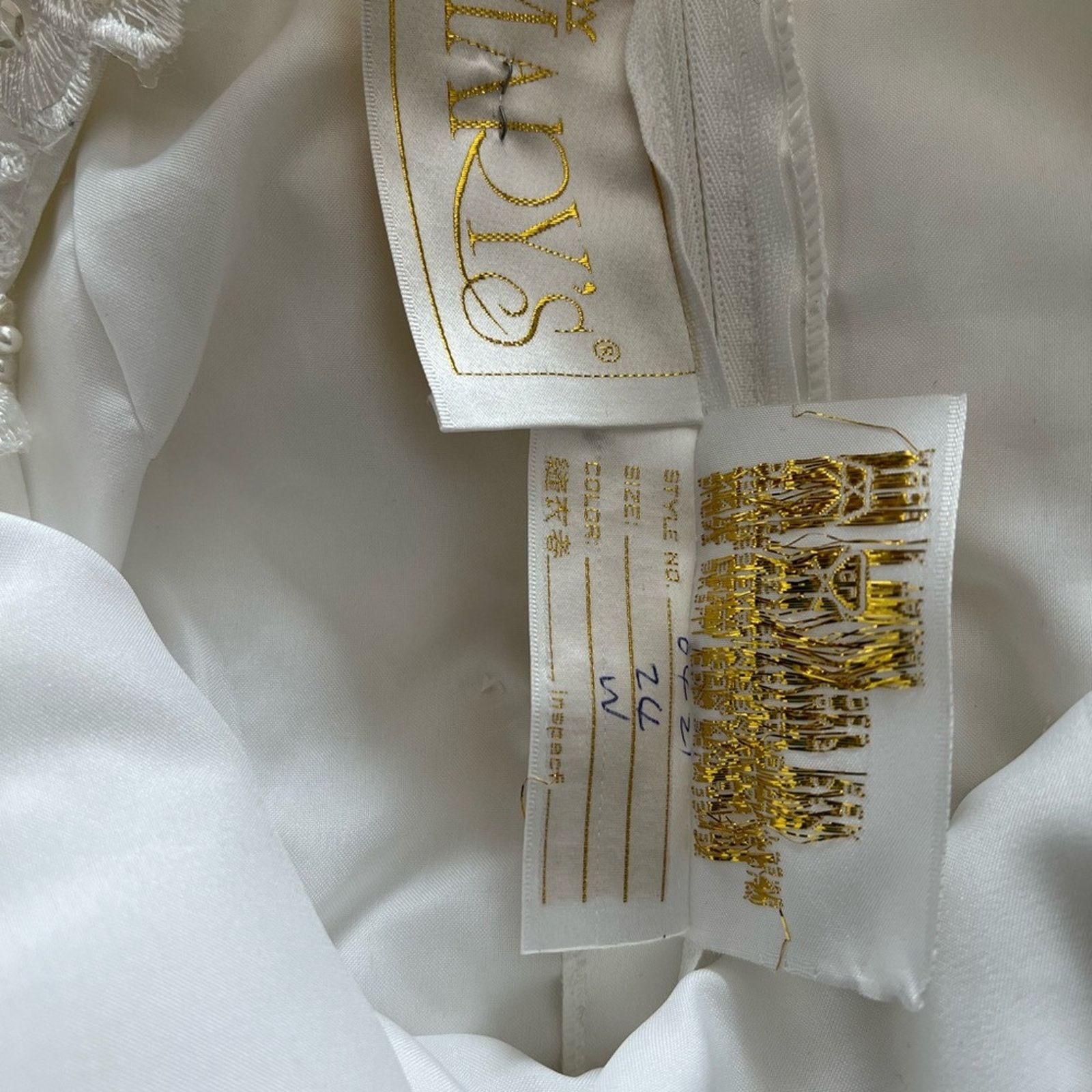 Vintage Gorgeous Vintage 90s Mary’s Bridal Satin Wedding Gown! Size 4XL / US 24-26 - 9 Thumbnail