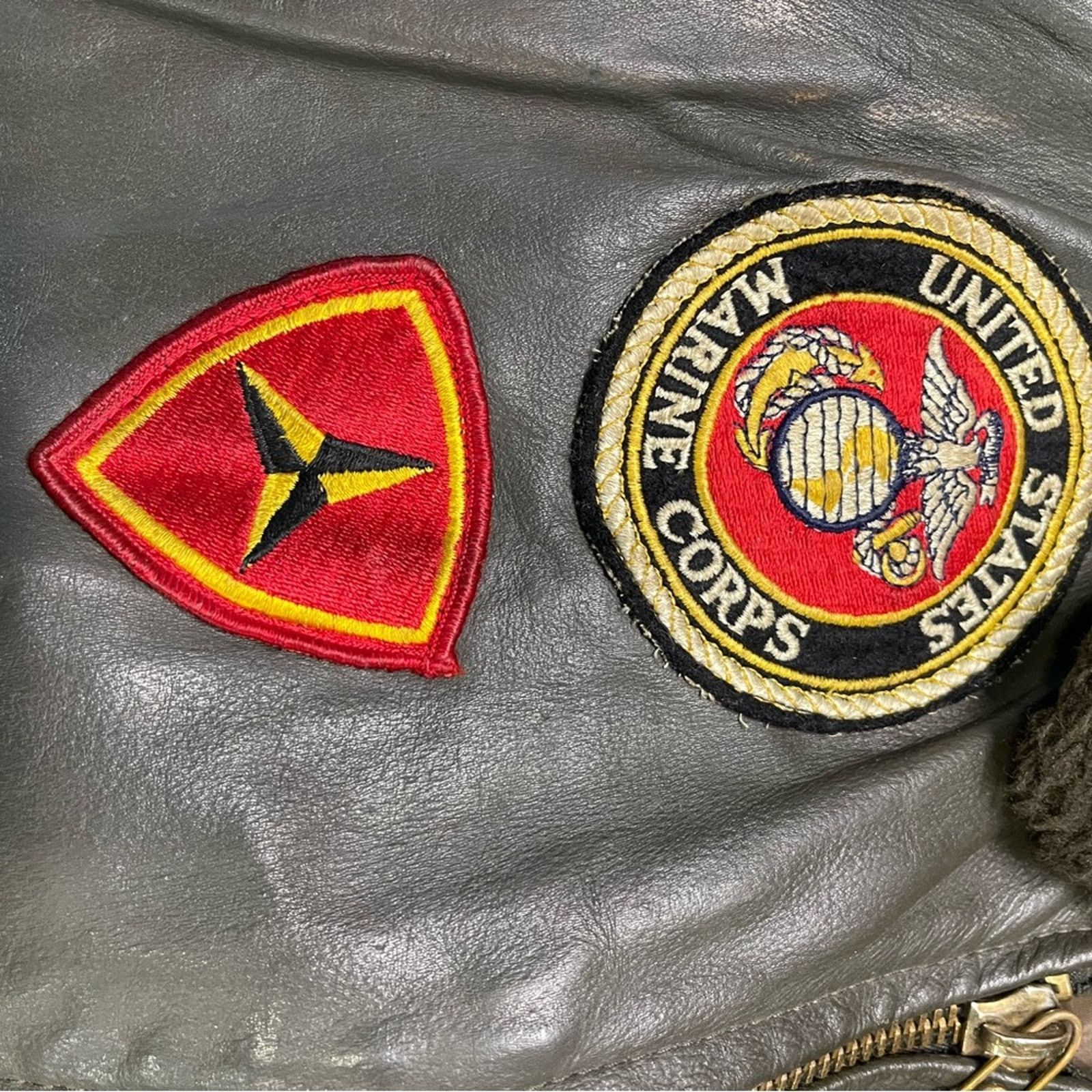 Vintage Vtg WW2 Marine Corp Cockpit Top Gun G-1 Leather Jacket Size US L / EU 52-54 / 3 - 4 Thumbnail