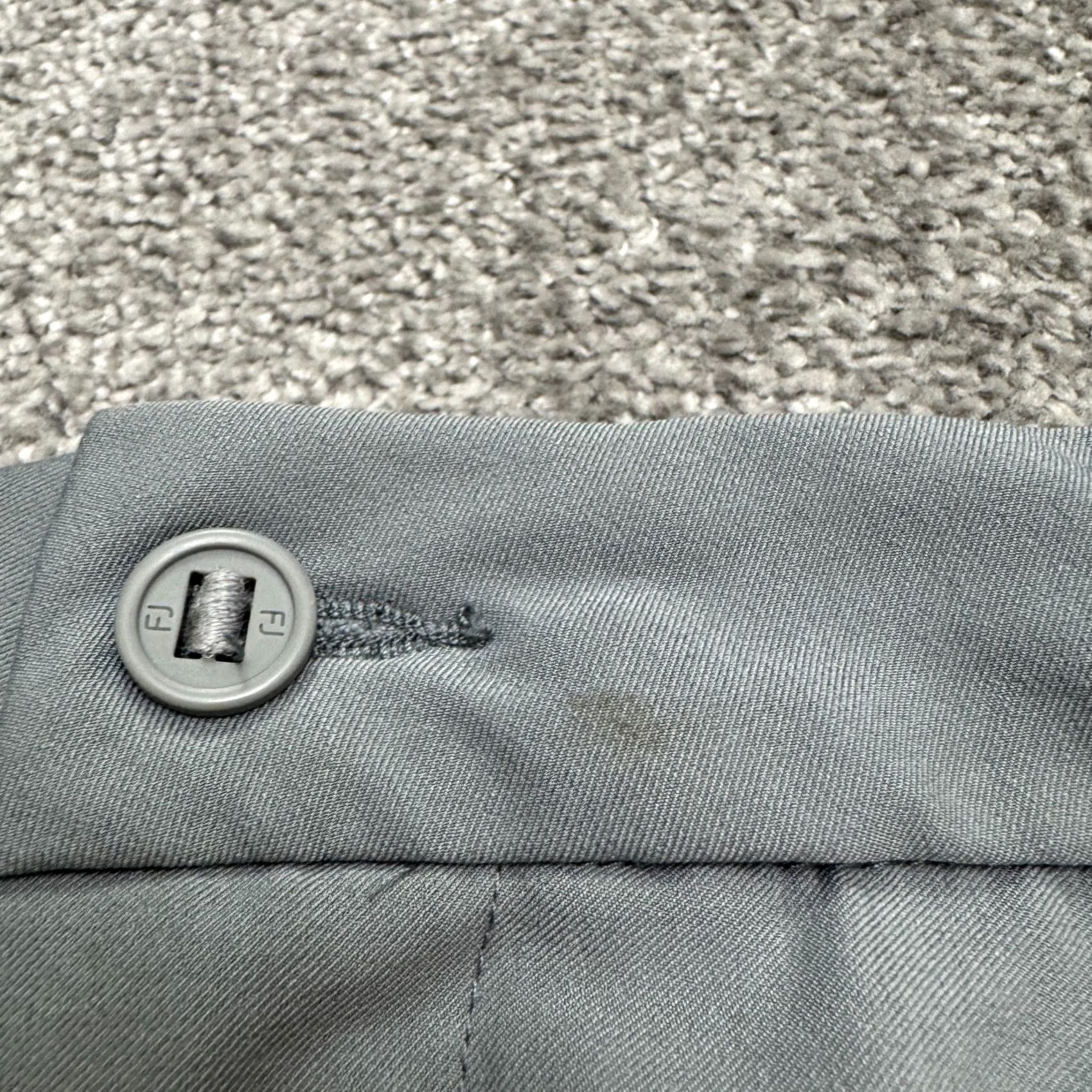 Hurley FootJoy FJ Performance Golf Chino Pants Mens 34x34 Gray Flat Front Straight Leg Size US 40 / EU 56 - 3 Thumbnail