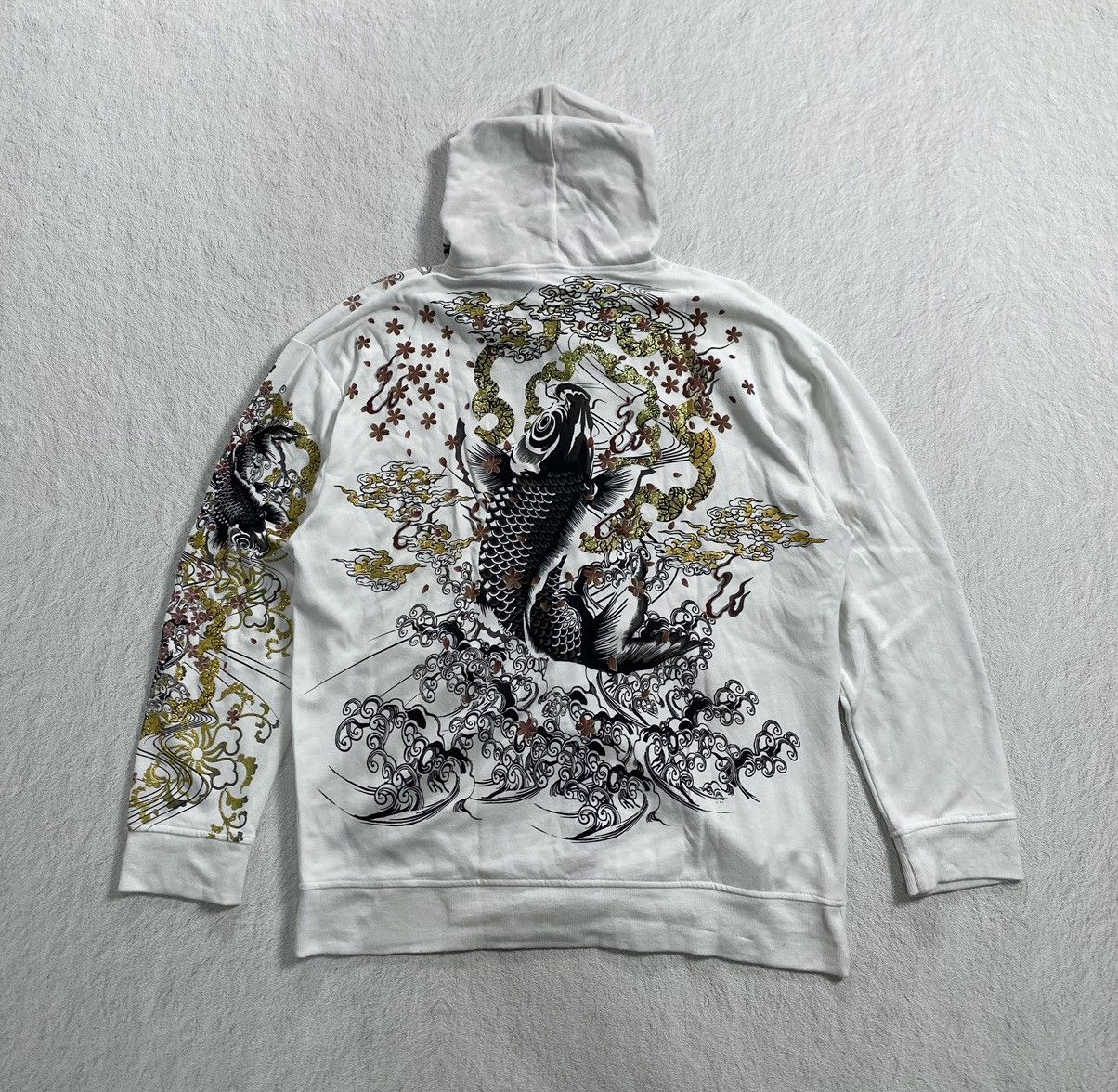 Japanese Brand Japanes B&T Club Koi Sukajan Hoodie Size US XL / EU 56 / 4 - 1 Thumbnail