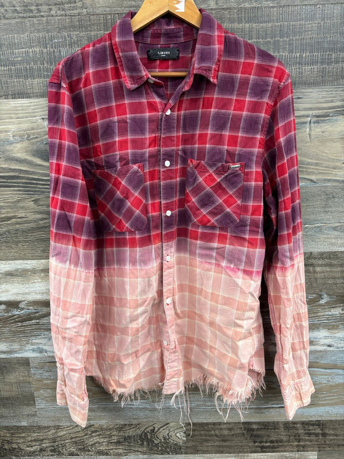 Amiri L- Amiri red bleached flannel Size US L / EU 52-54 / 3 - 1 Thumbnail