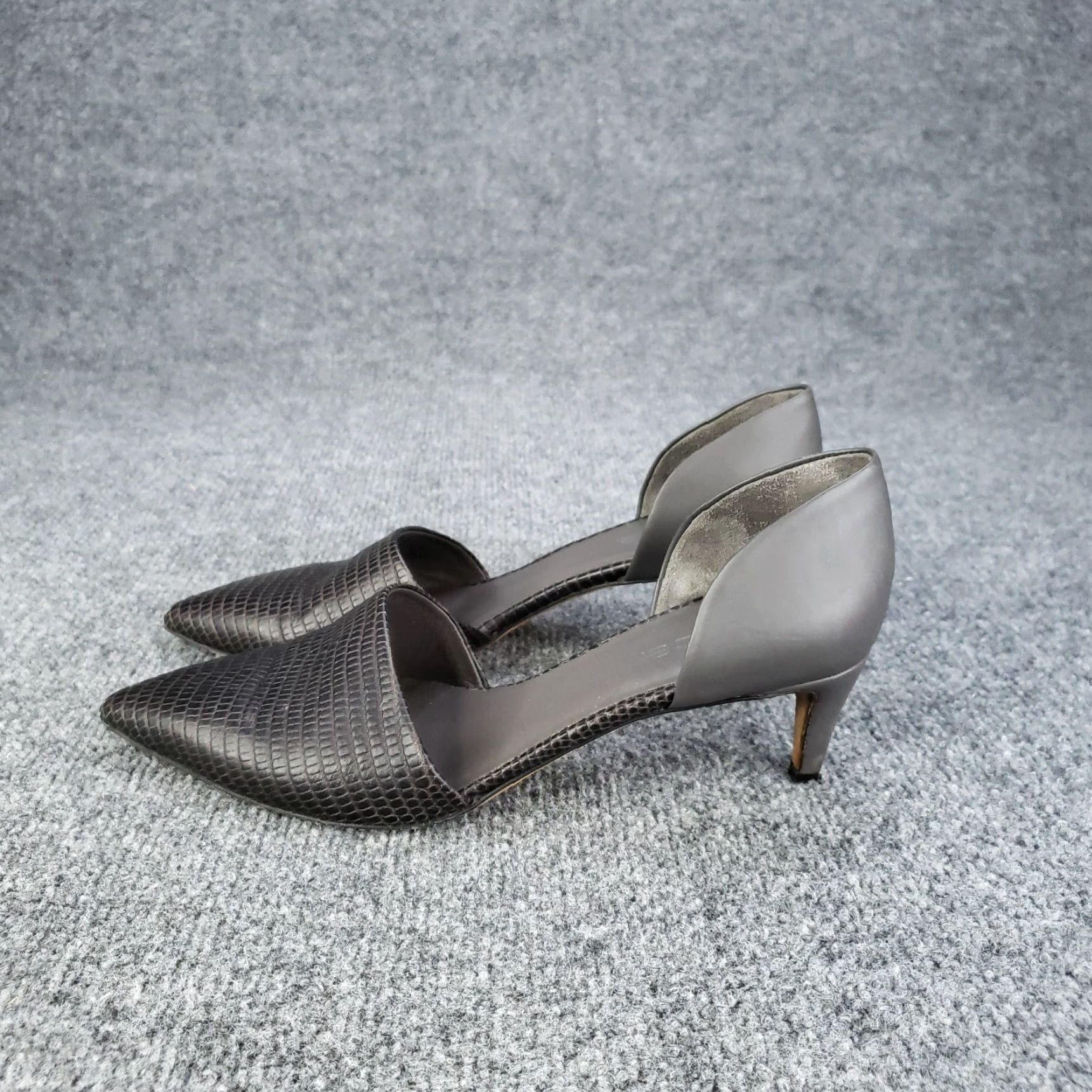 Vince Vince D'Orsay Heels Womens Size 7.5 Black Leather Slip On Size US 8 / IT 38 - 4 Thumbnail