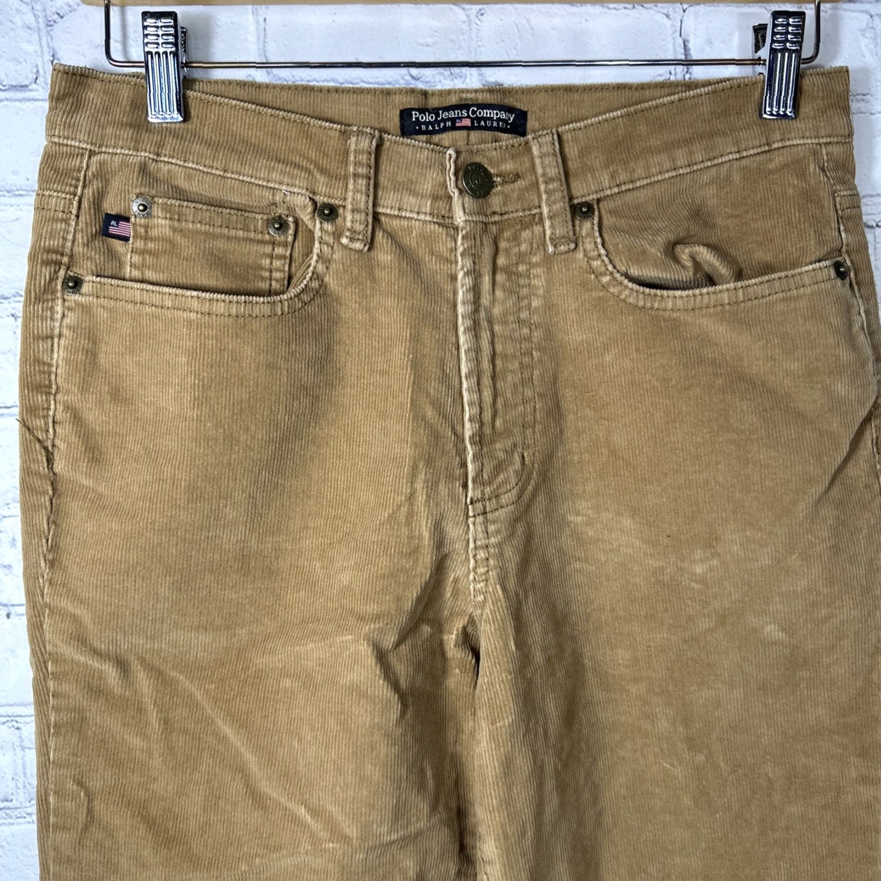 Polo Ralph Lauren Polo Jeans Co. Ralph Lauren Pants Corduroy Women 6 Tan Brown Straight Leg Workwear Women's 6 Corduroy Pant Size 28" / US 6 / IT 42 - 2 Thumbnail