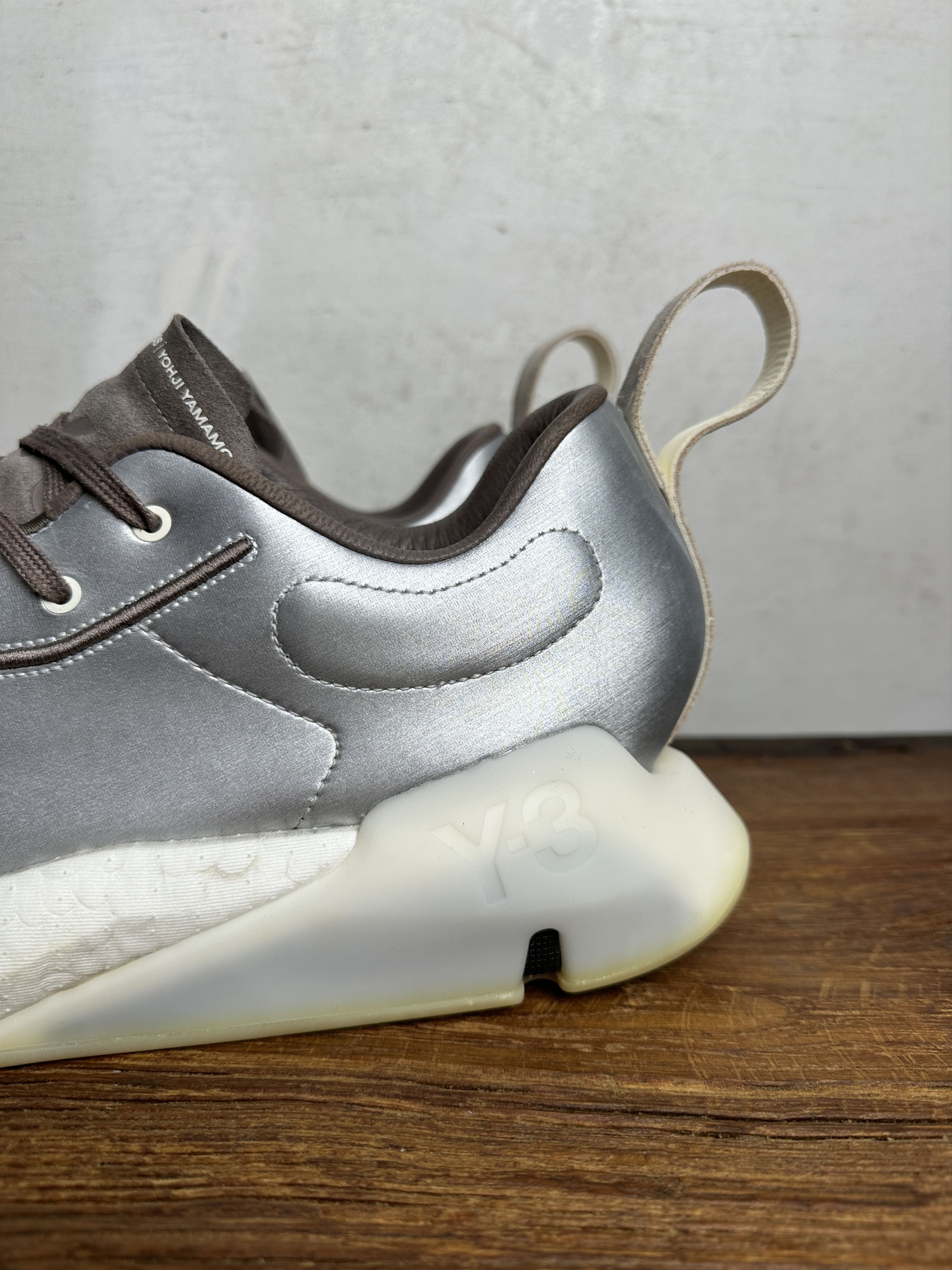 Adidas Y-3 Orisan Silver Metallic Low-Top Sneakers Size US 10.5 / EU 43-44 - 4 Thumbnail