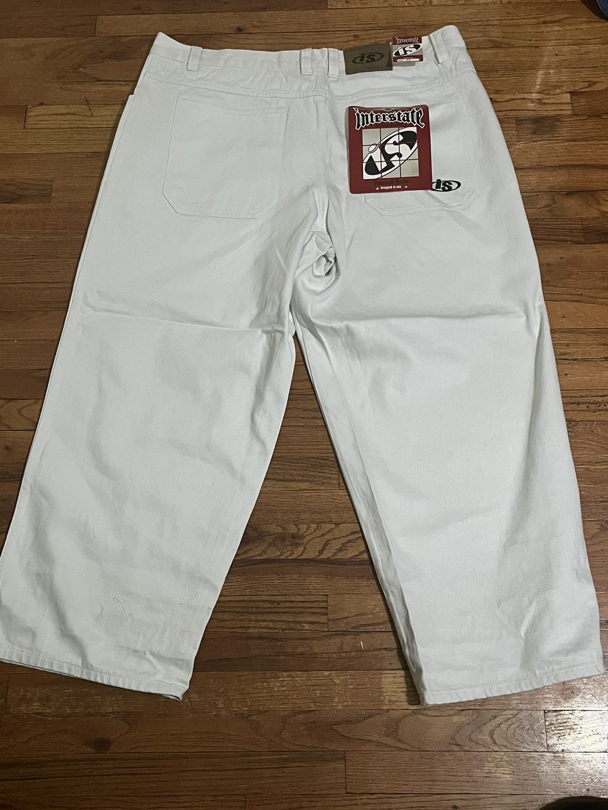 DEADSTOCK VINTAGE RARE 90s WHITE INERSTATE WIDELEG JEAN