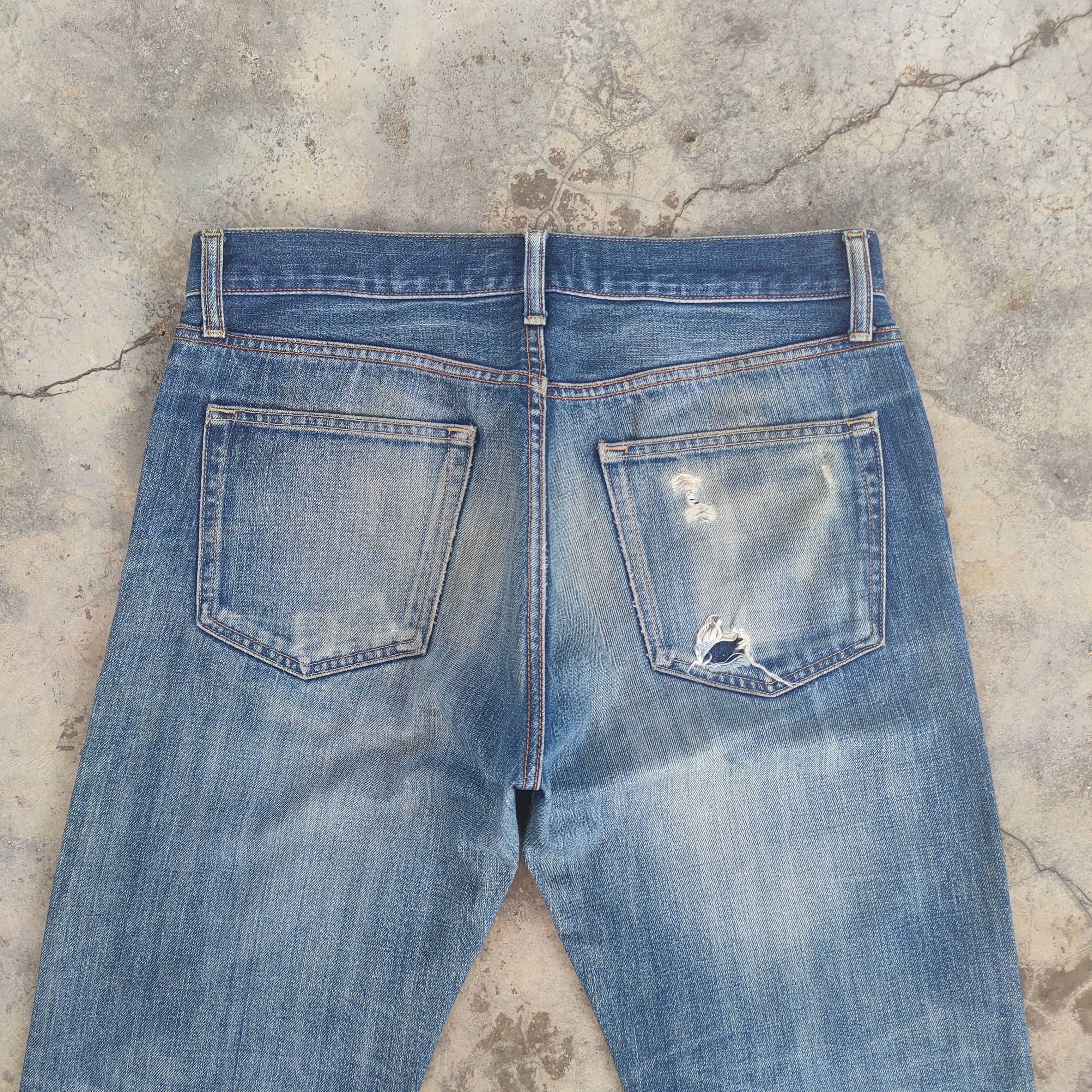Japanese Brand Vintage japanese rusty faded jeans denim pants Size US 32 / EU 48 - 8 Thumbnail
