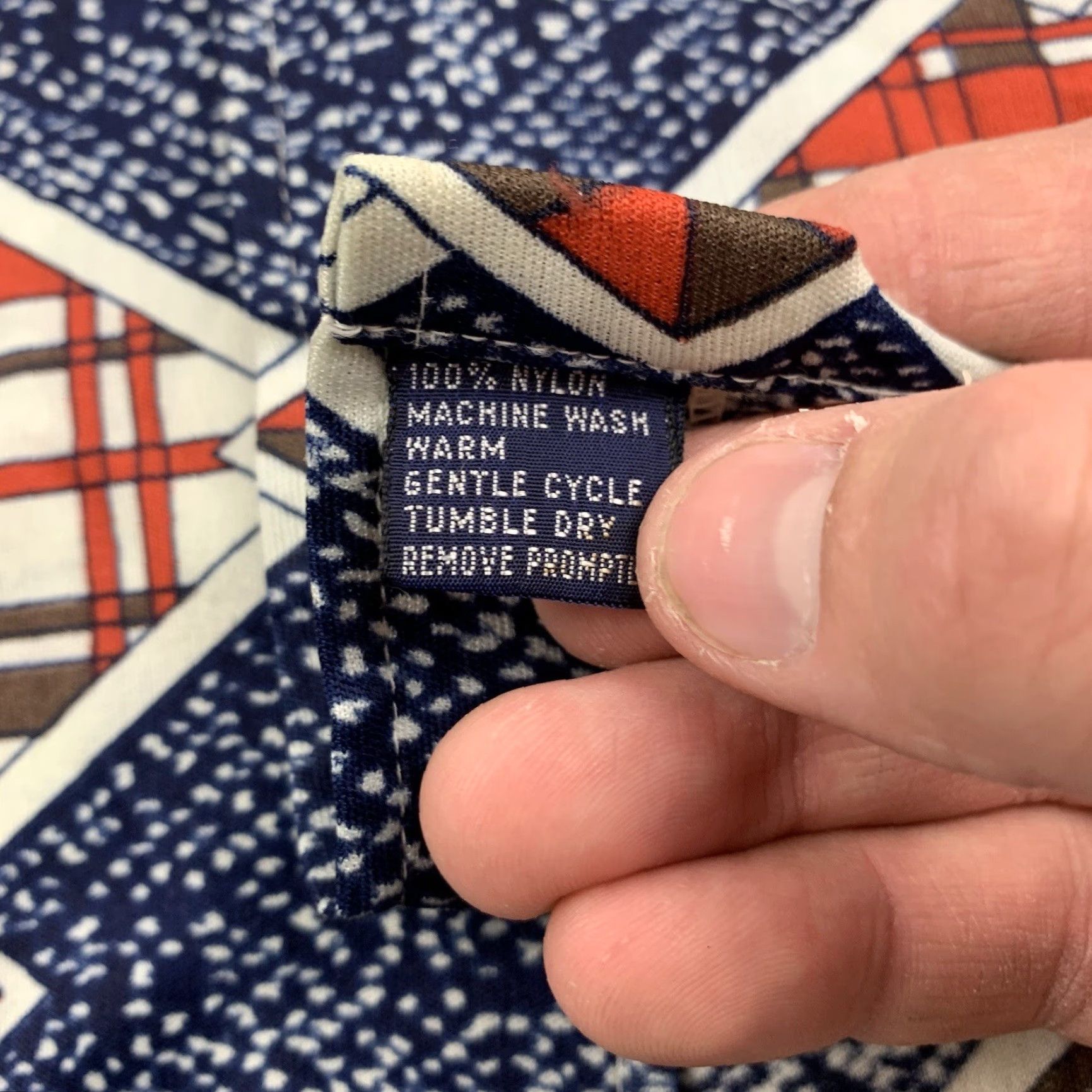 Vintage VINTAGE Mark Daniels Button-Up Shirt Adult Large Blue Geometric Pattern 80s 90s Mens Size US L / EU 52-54 / 3 - 4 Thumbnail