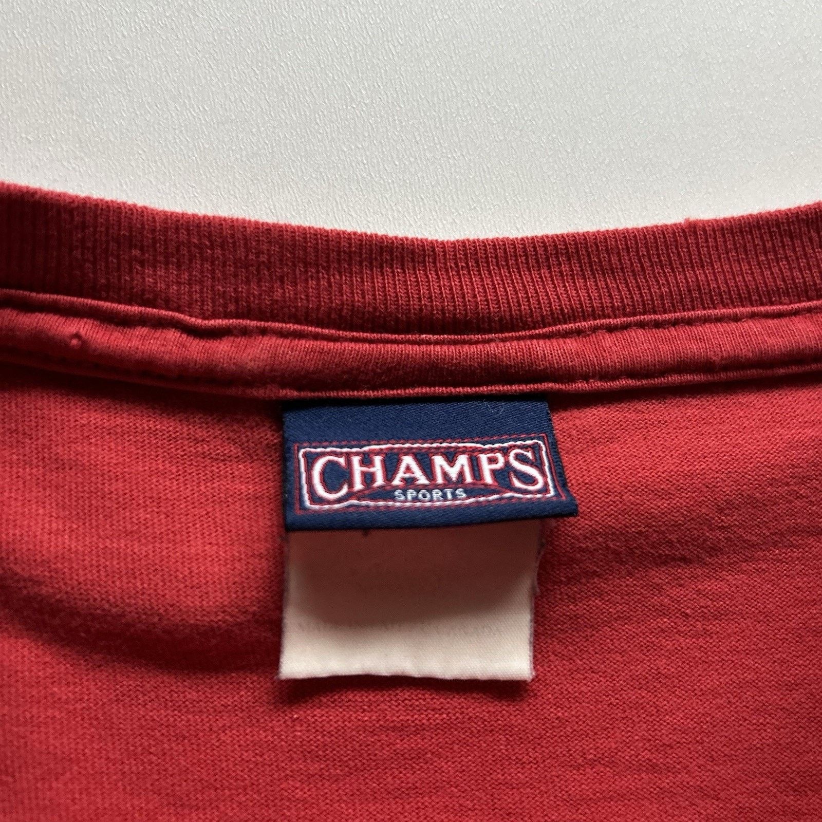 Vintage Vintage Sun Faded Red Blank T-Shirt Sz XL Y2K Champs Sports Size US XL / EU 56 / 4 - 3 Thumbnail