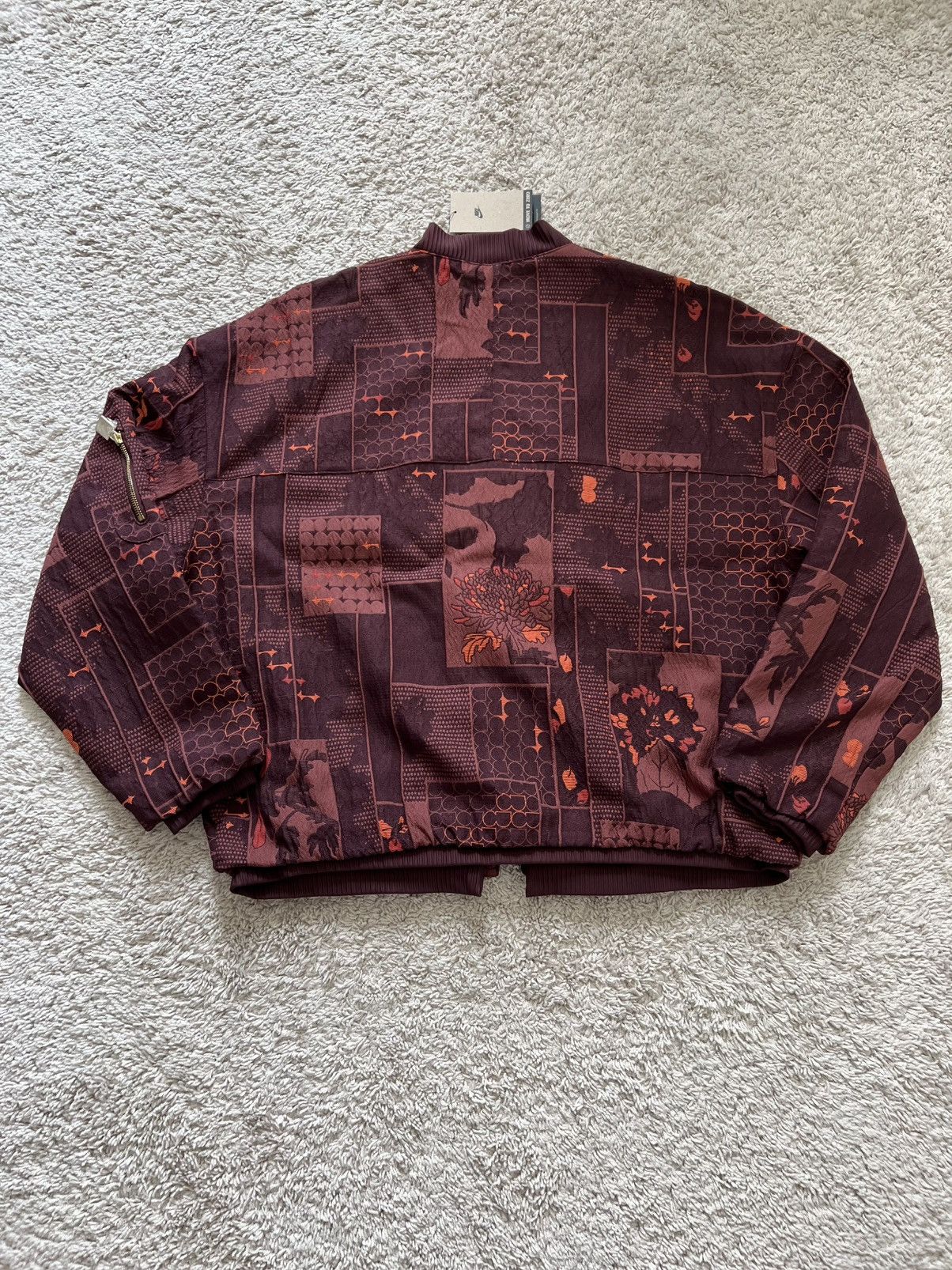 Nike Nike Naomi Osaka Jacquard Jacket Burgundy Crush Size L / US 10 / IT 46 - 11 Thumbnail